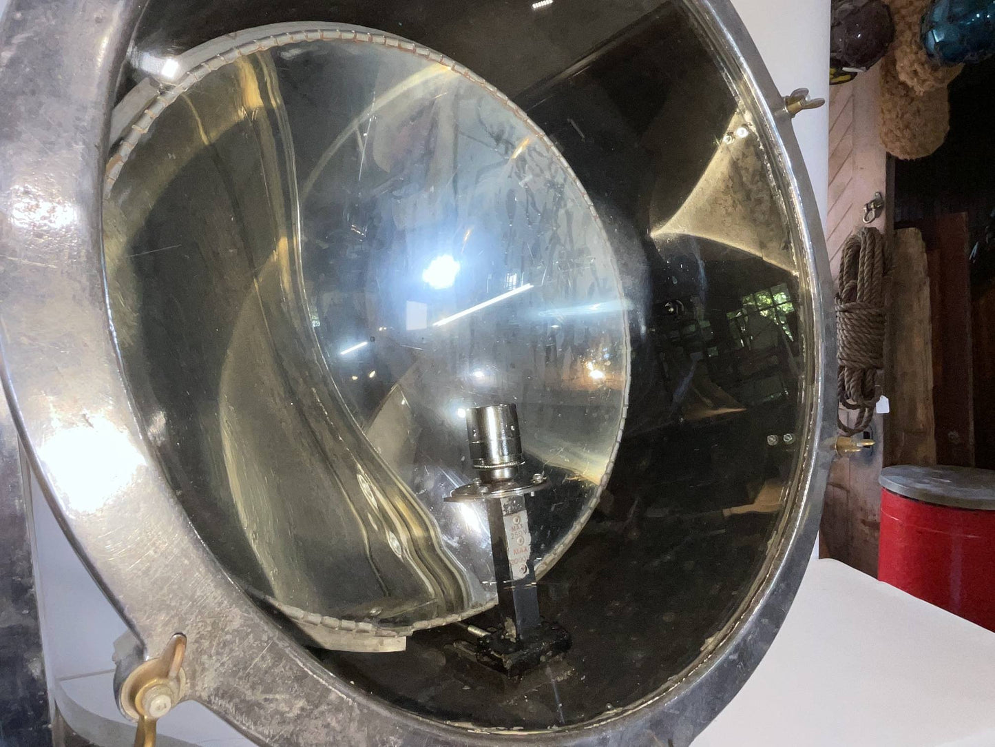 Aluminum Ship's Spotlight on Stand