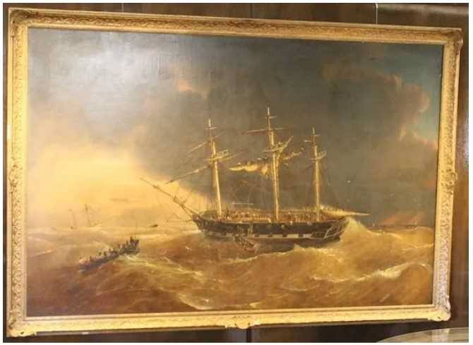 Monumental marine oil by J.W. Carmichael