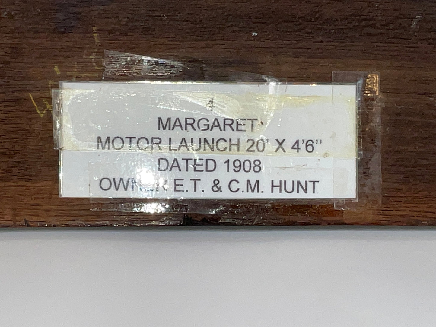Carved Half Model of the Speedboat Margaret