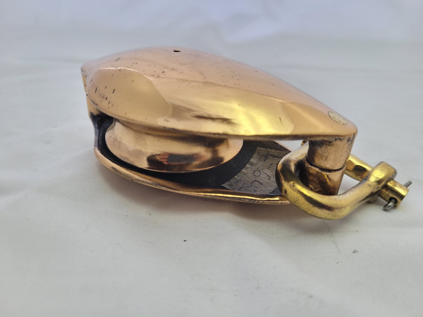 Brass Yacht Pulley by Herreshoff