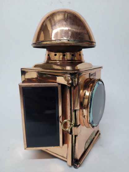Copper Motor Boat Lamp by English Maker