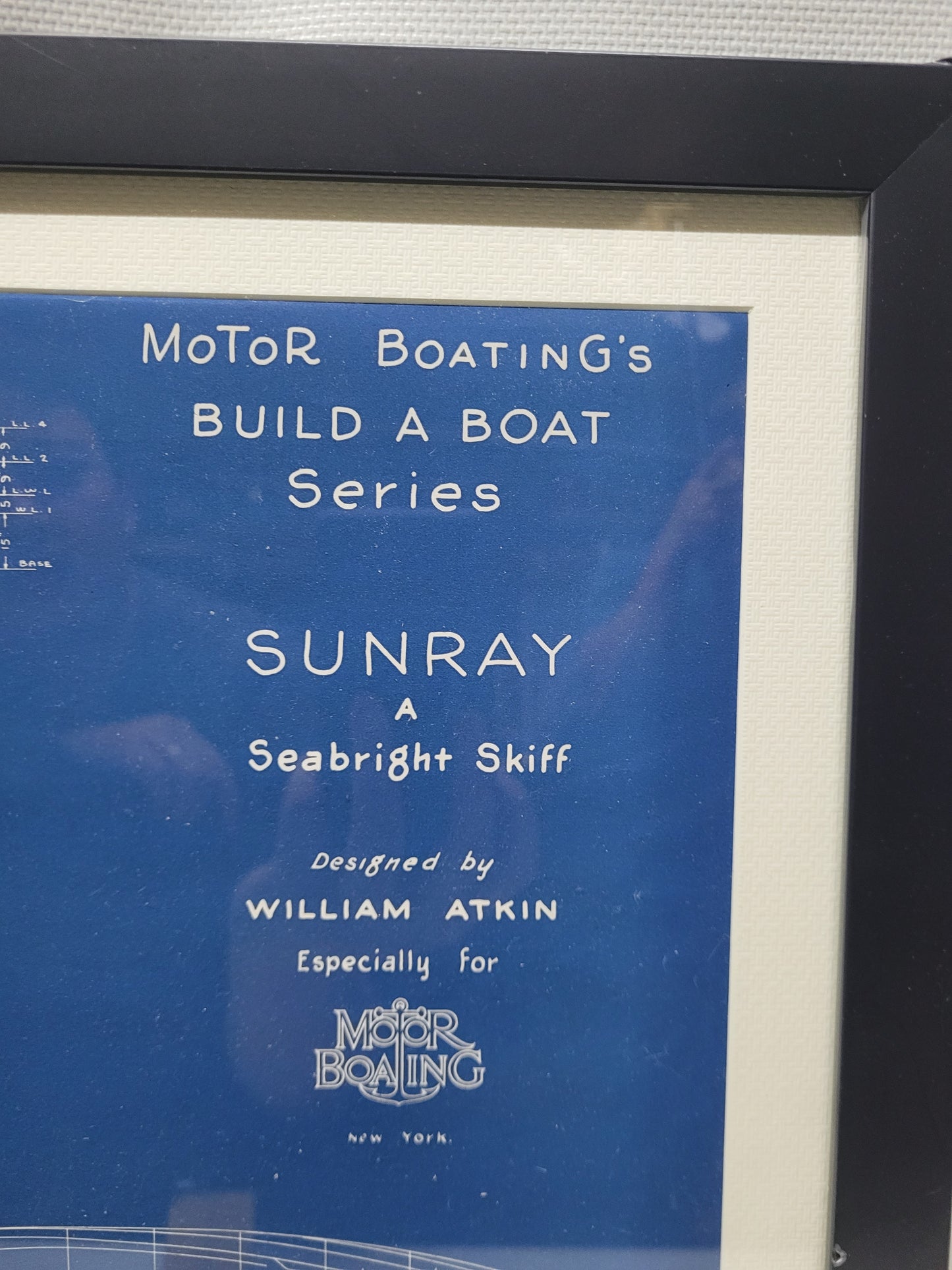 Boat Blueprint of the "Sunray" from Motor Boating Publications