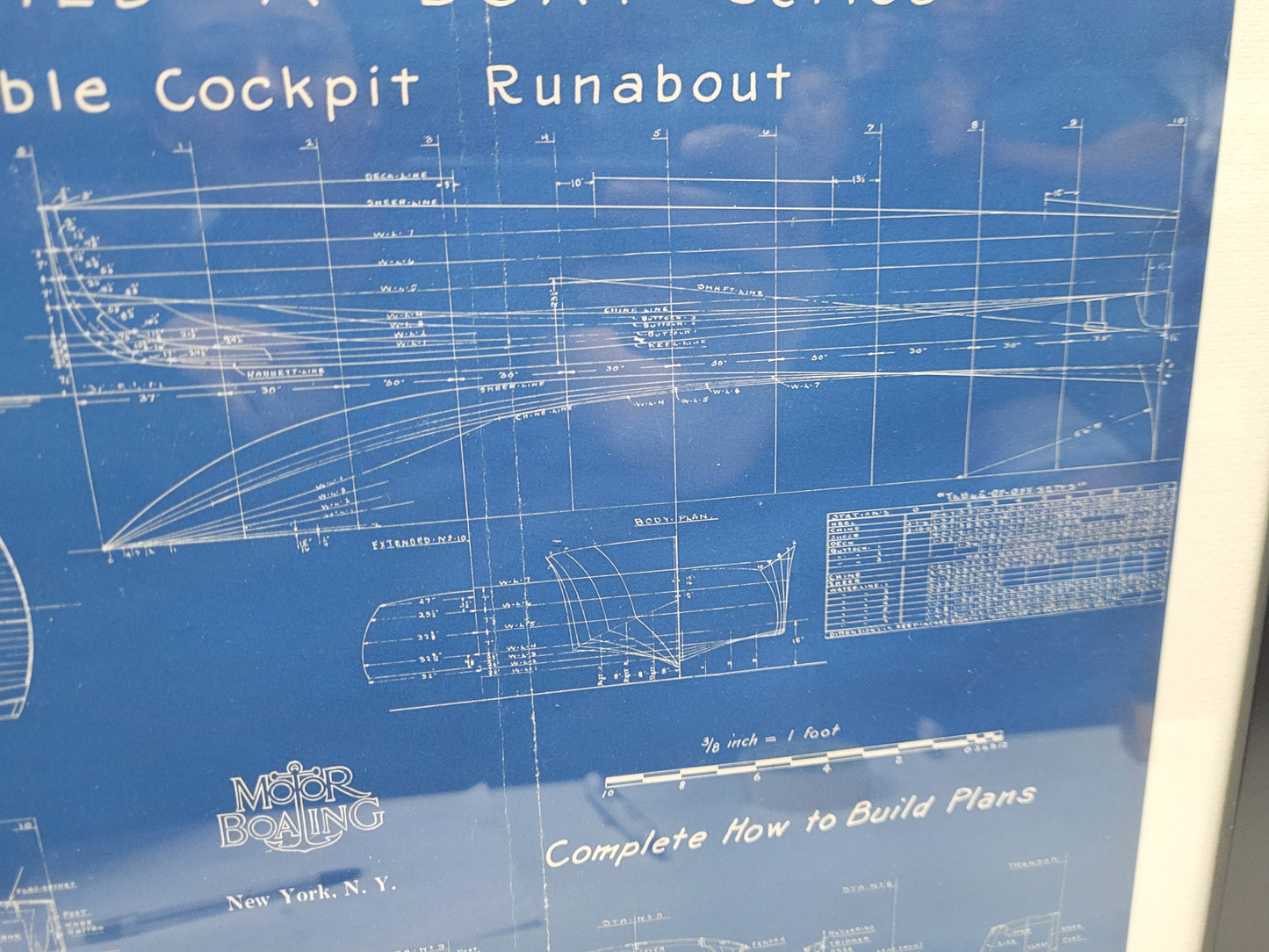 Boat Blueprint Plan of the John Hacker Runabout "Baby Doll"