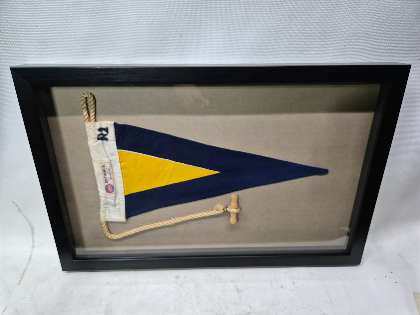 Nautical Signal Pennant in Shadowbox Frame