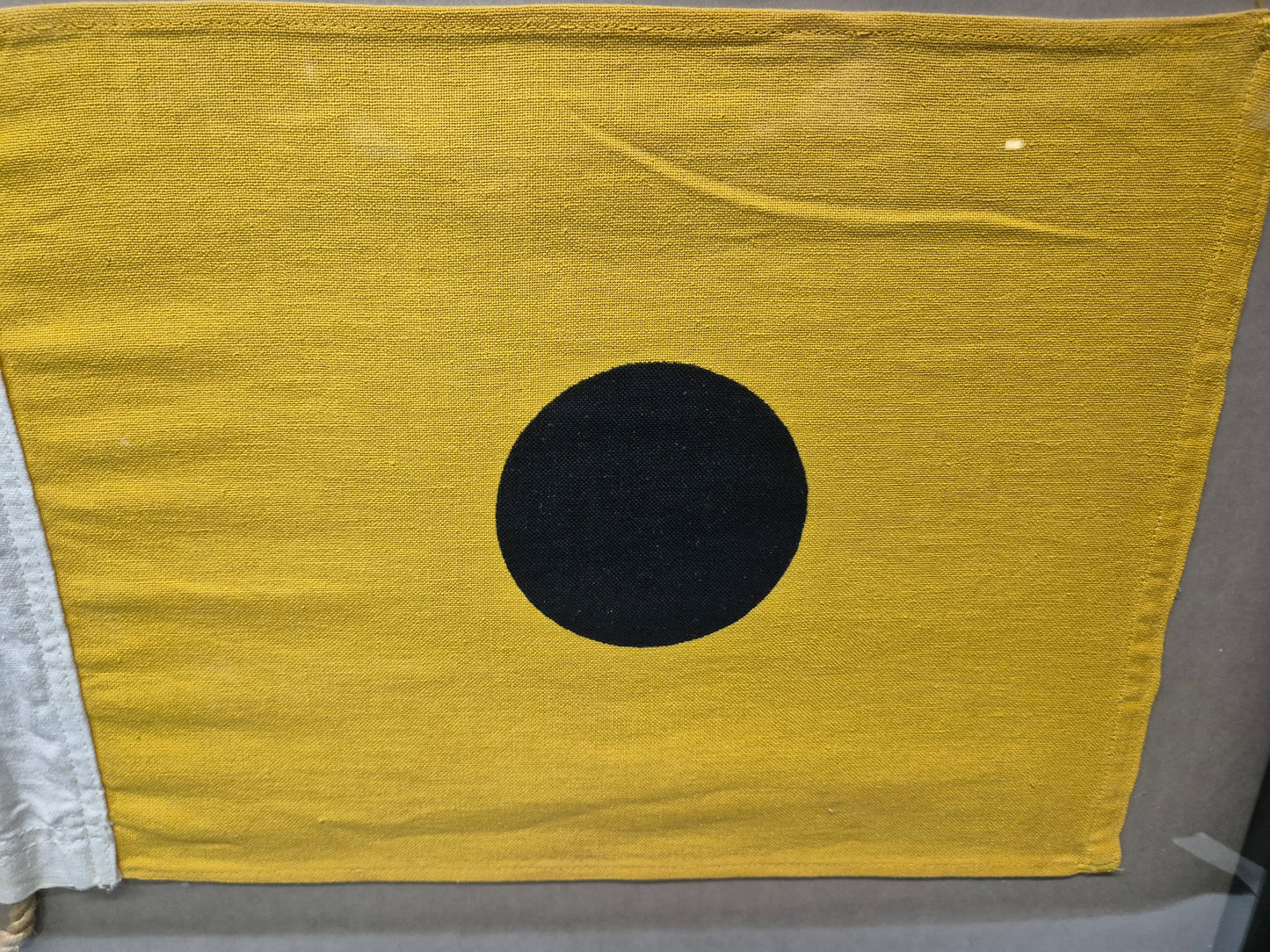 Nautical Signal Flag of Letter "I" in Shadowbox Frame