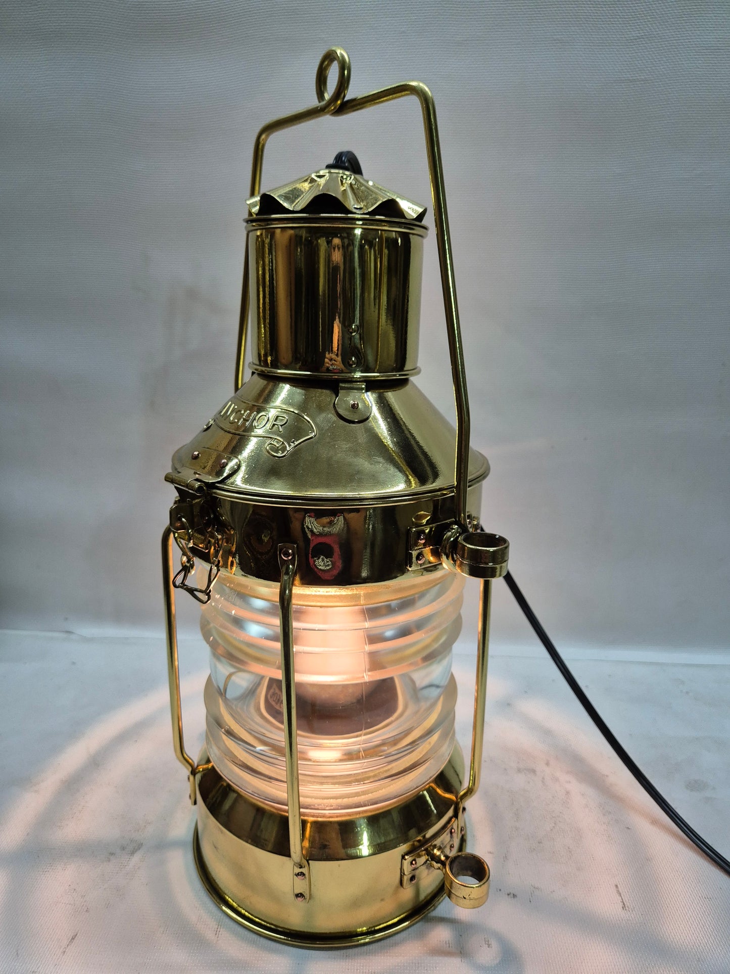 Solid Brass Ship's Anchor Lantern of Solid Brass