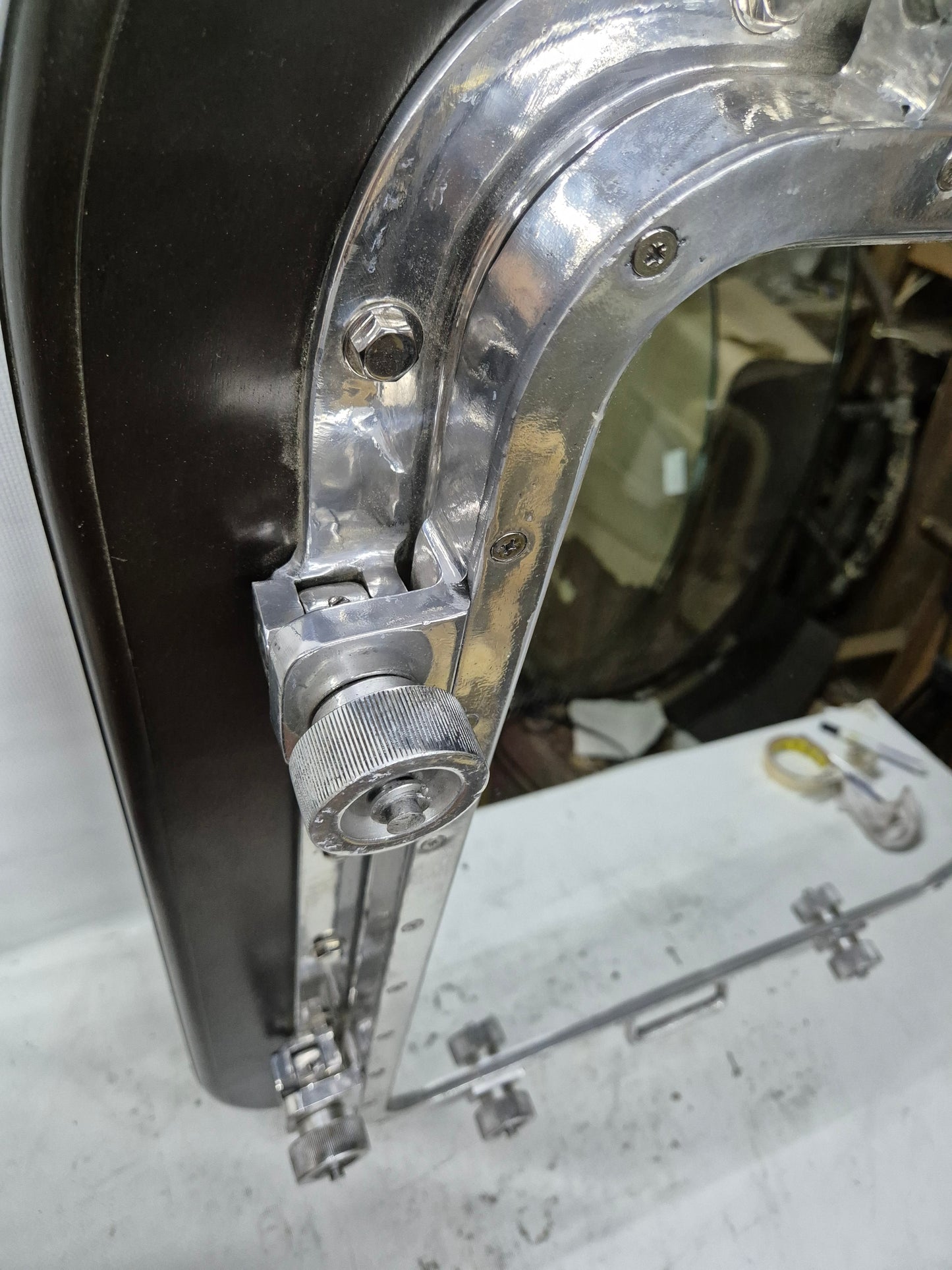 Ship's Porthole Transformed into a Wall Mounted Mirror