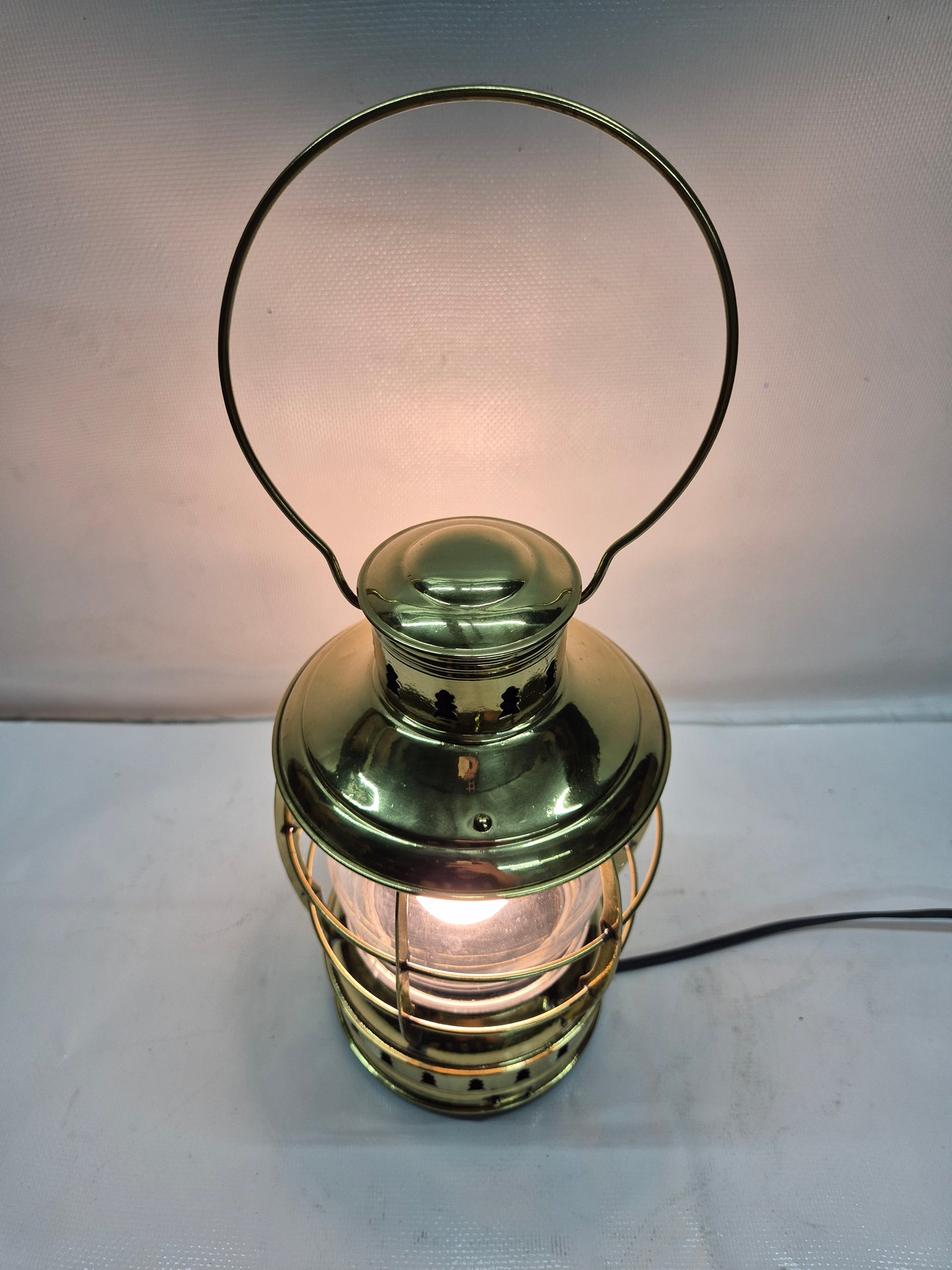 Solid Brass Ship's Lantern by Perko of Brooklyn, New York