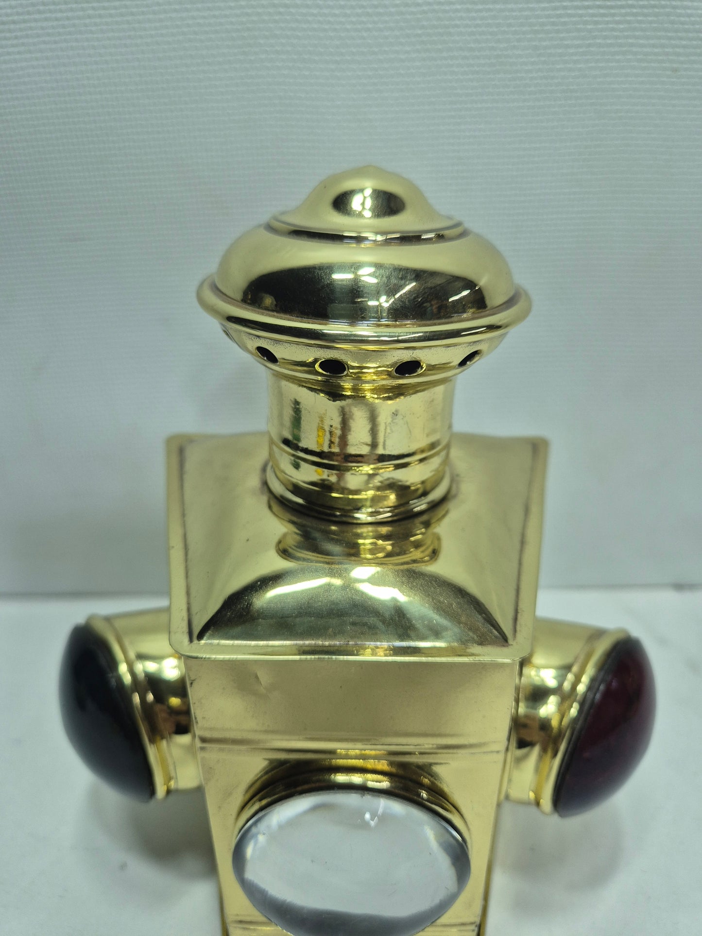 Early 20th Century Solid Brass Boat Bow Lantern