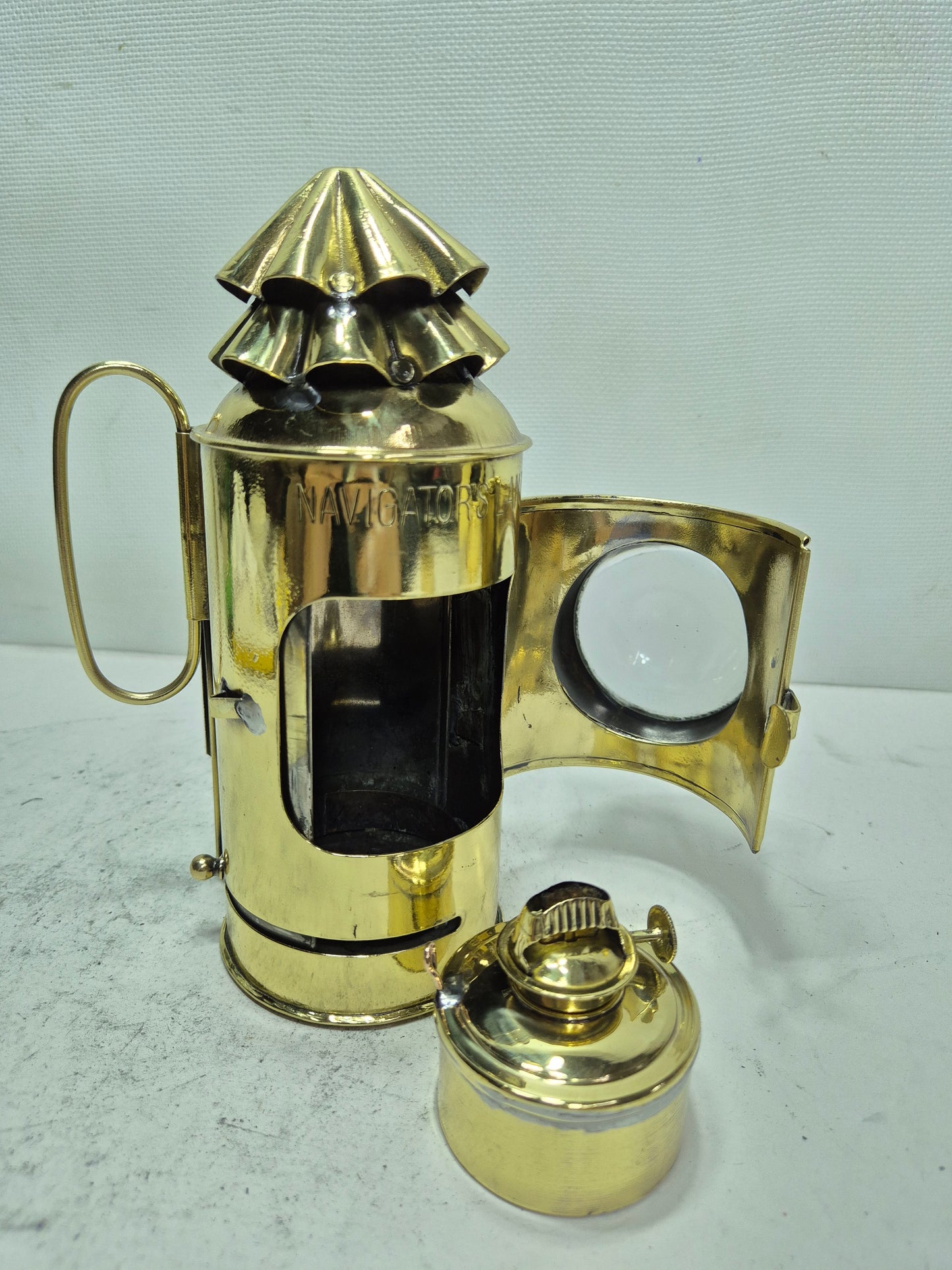 Ship’s Navigator’s Lamp with Signal Shutter and Bullseye Lens