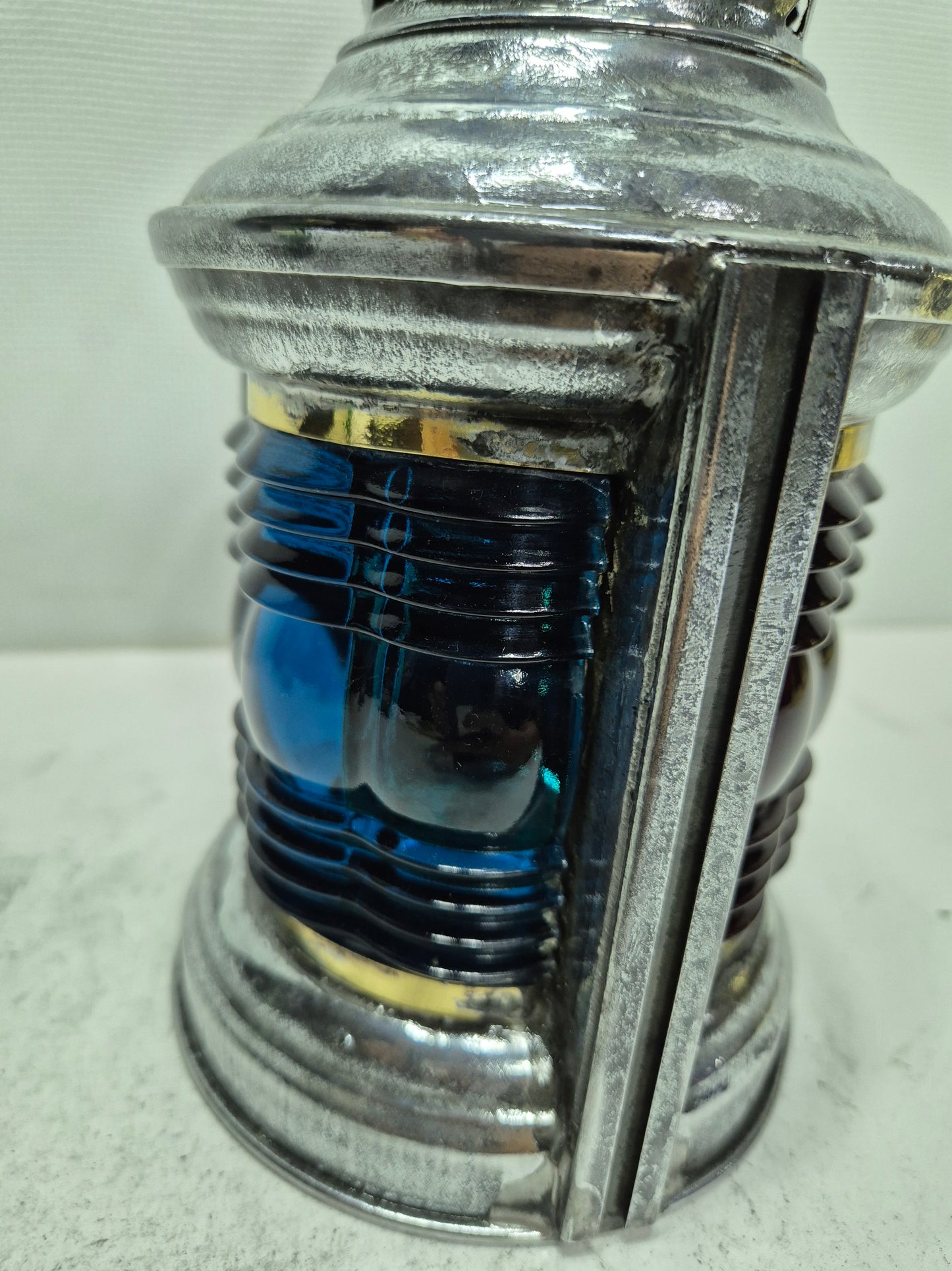 Boat Lantern with Red and Blue Lenses