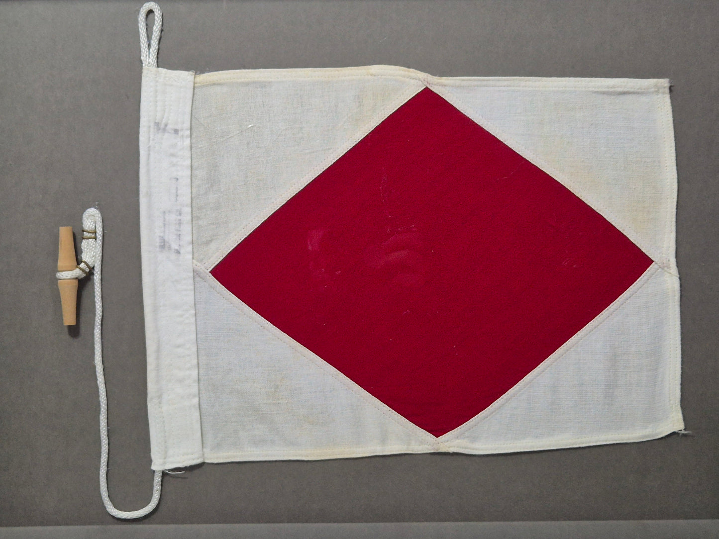 Framed International Code of Signals Foxtrot (F) Linen Flag