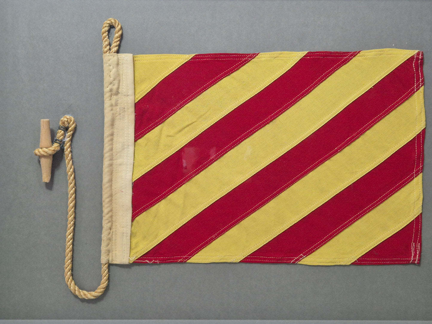 Framed International Code of Signals Victor (V) Linen Flag