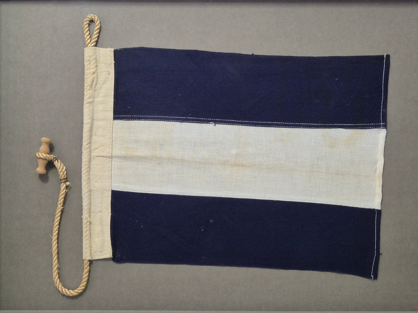 Framed International Code of Signals Juliet (J) Linen Flag