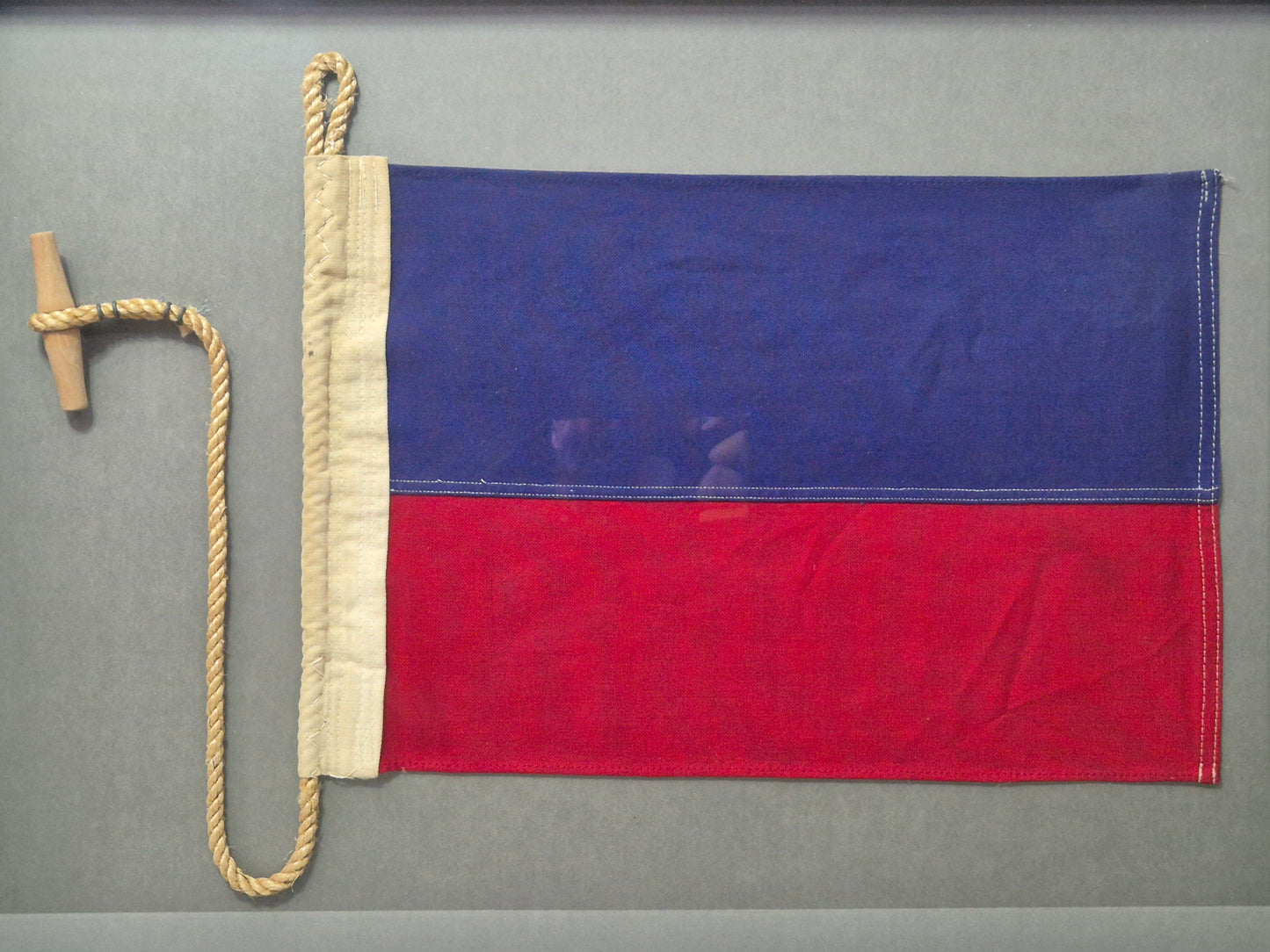 Framed International Code of Signals November (N) Linen Flag