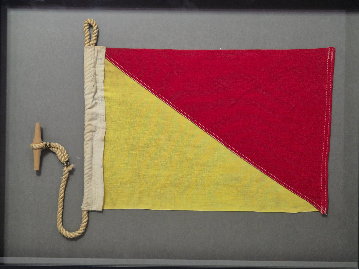 Framed International Code of Signals Oscar (O) Linen Flag