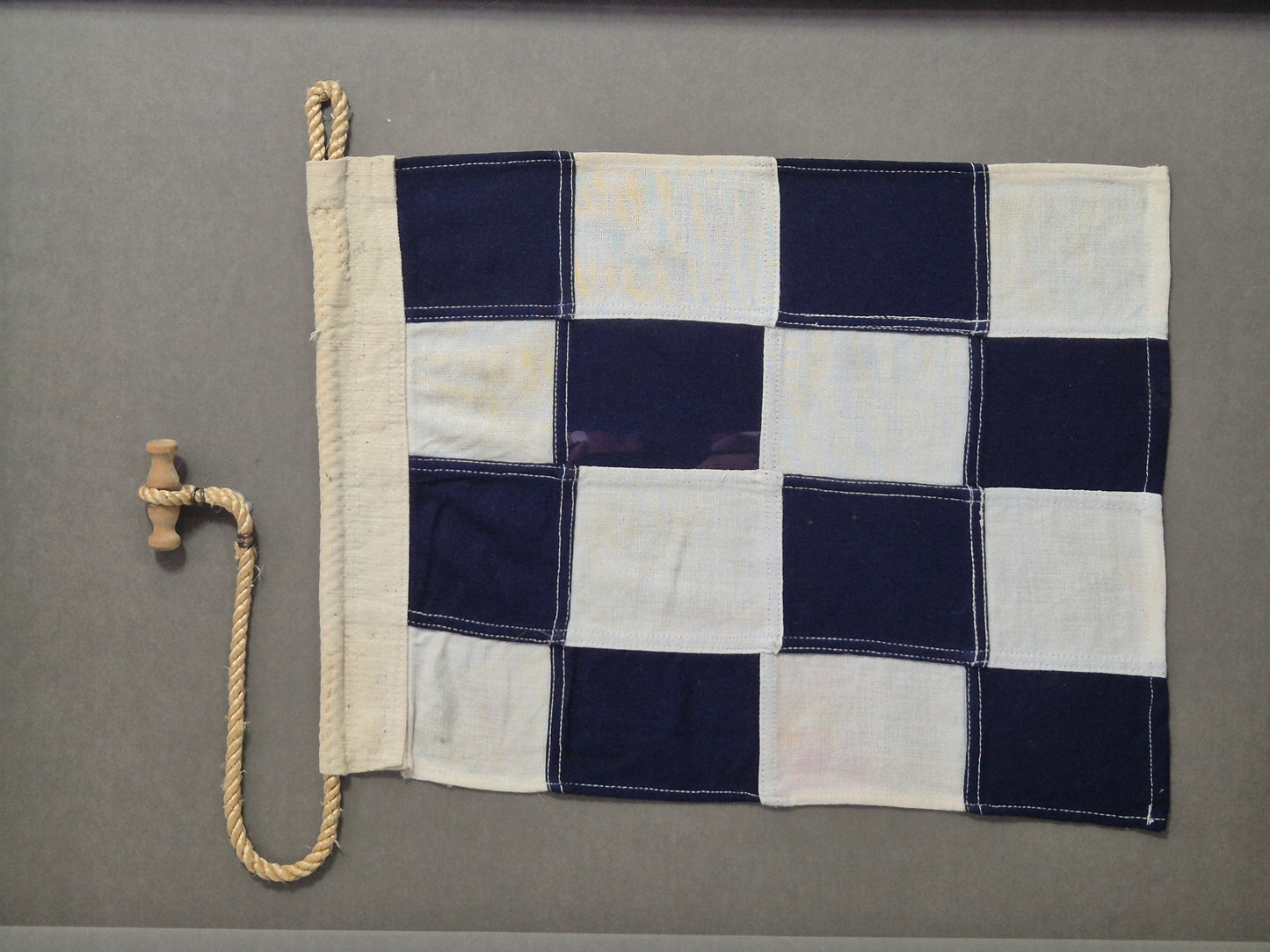 Framed International Code of Signals November (N) Linen Flag