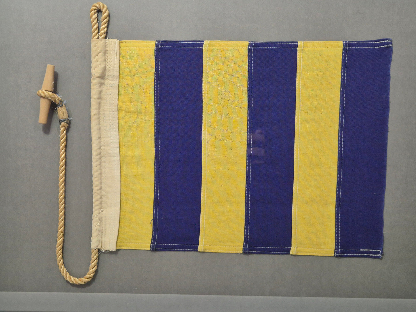 Framed International Code of Signals Delta (D) Linen Flag