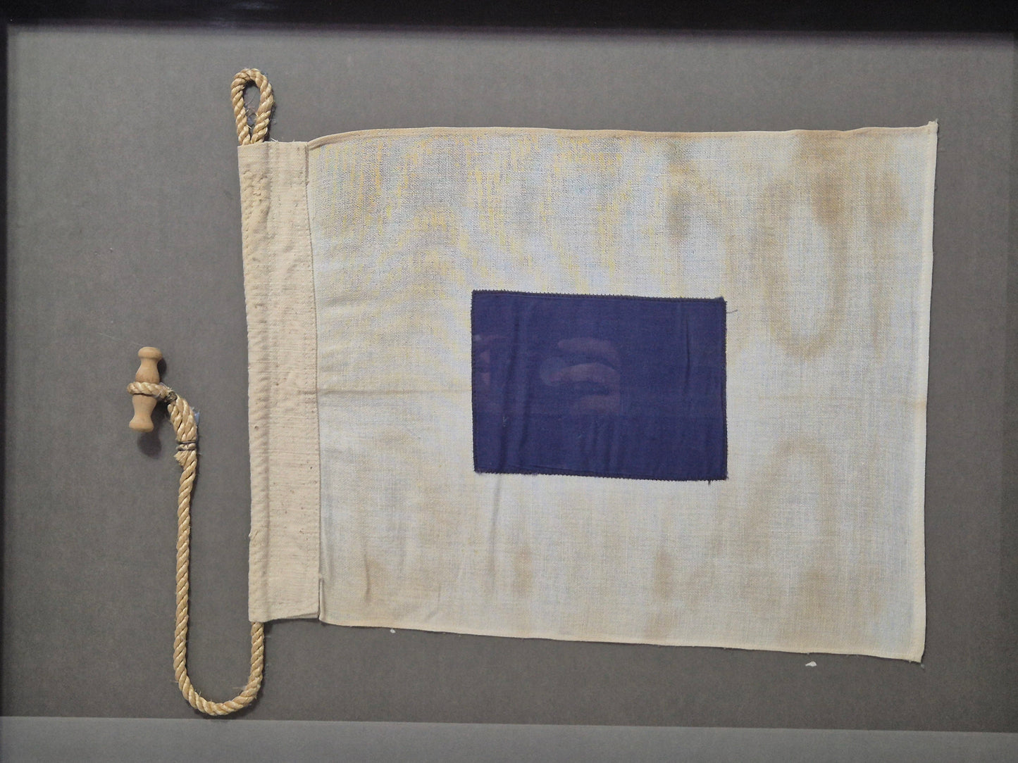 Framed International Code of Signals Sierra (S) Linen Flag