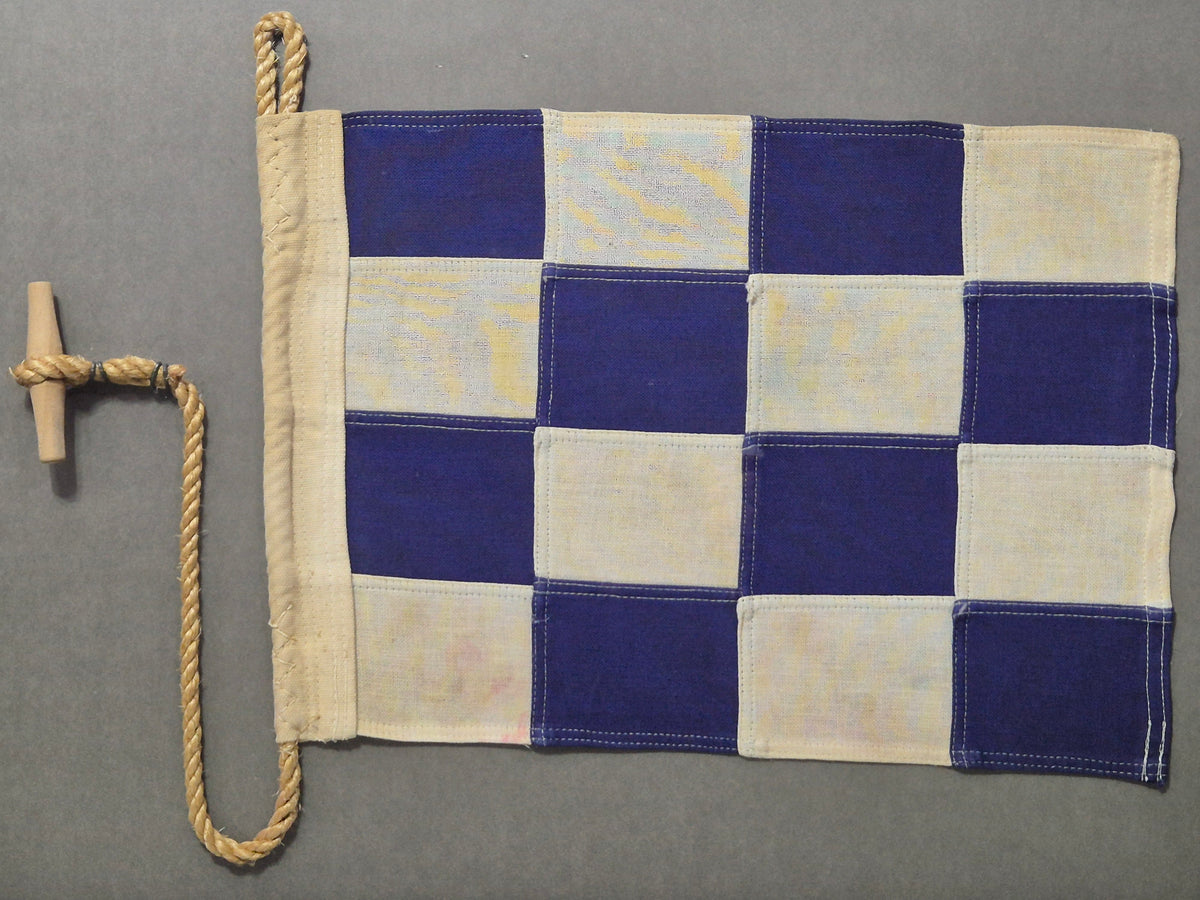 Framed International Code of Signals November (N) Linen Flag