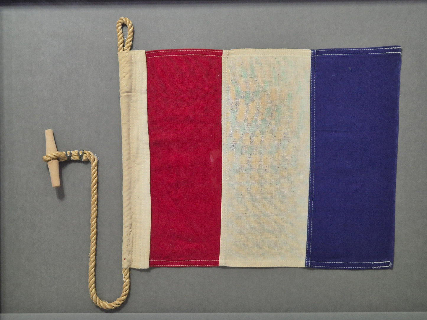 Framed International Code of Signals Tango (T) Linen Flag
