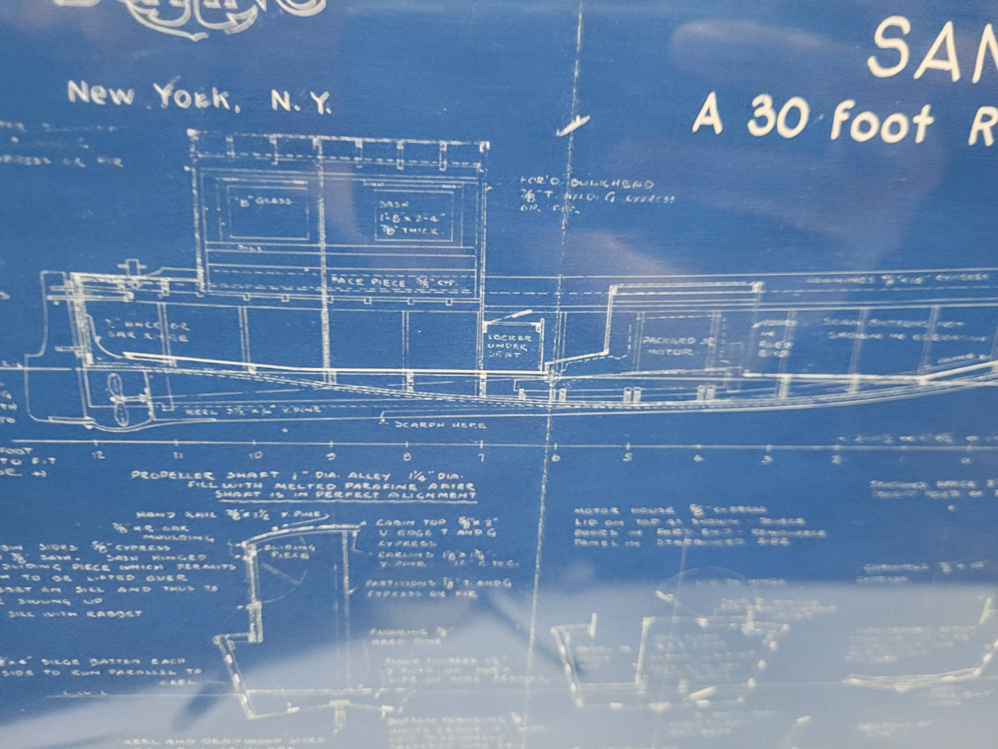 Boat Blueprint of the "Sand Piper" from Motor Boating Publications