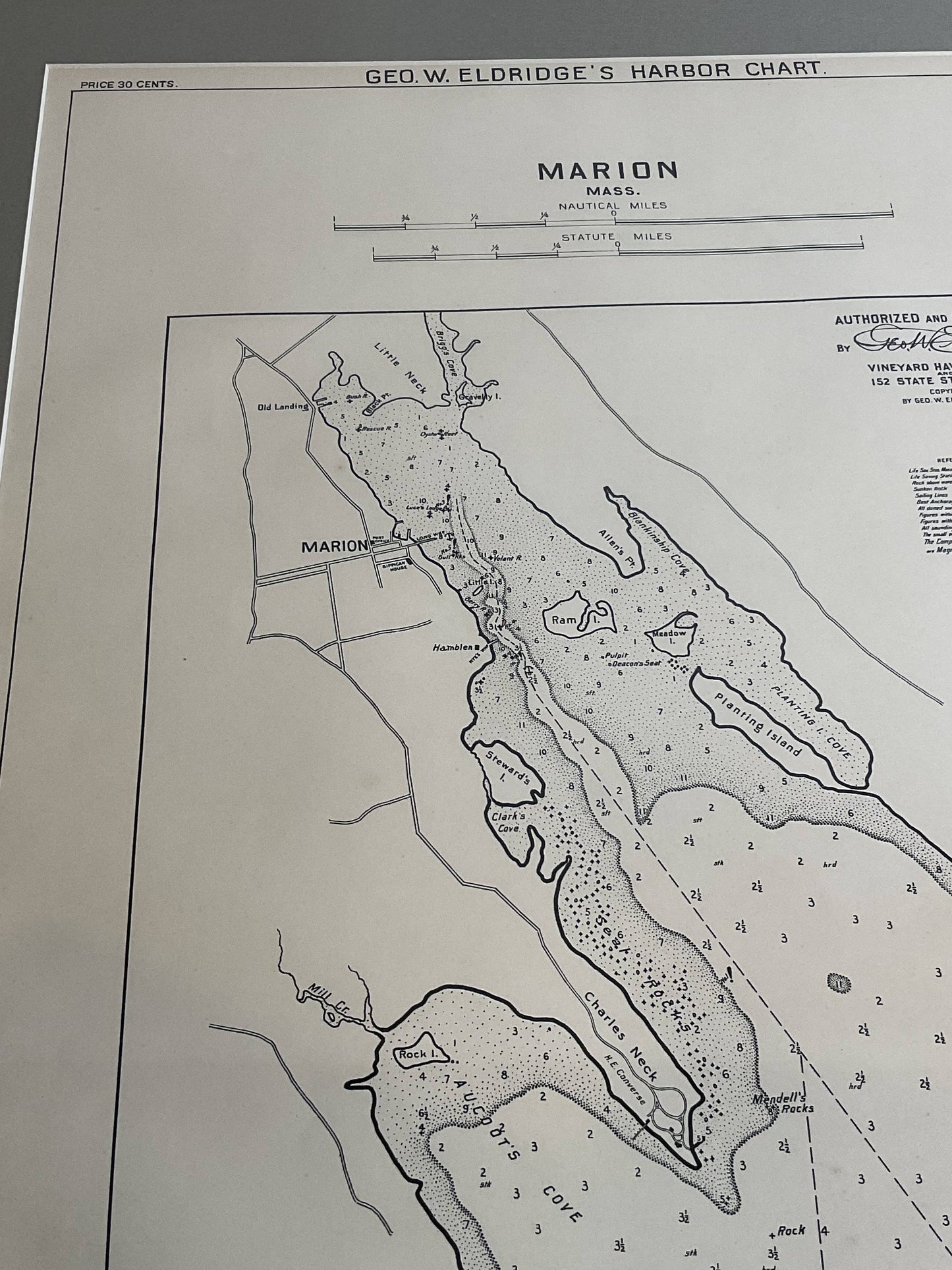 Mariners Chart of Marion Massachussets by George Eldridge 1901