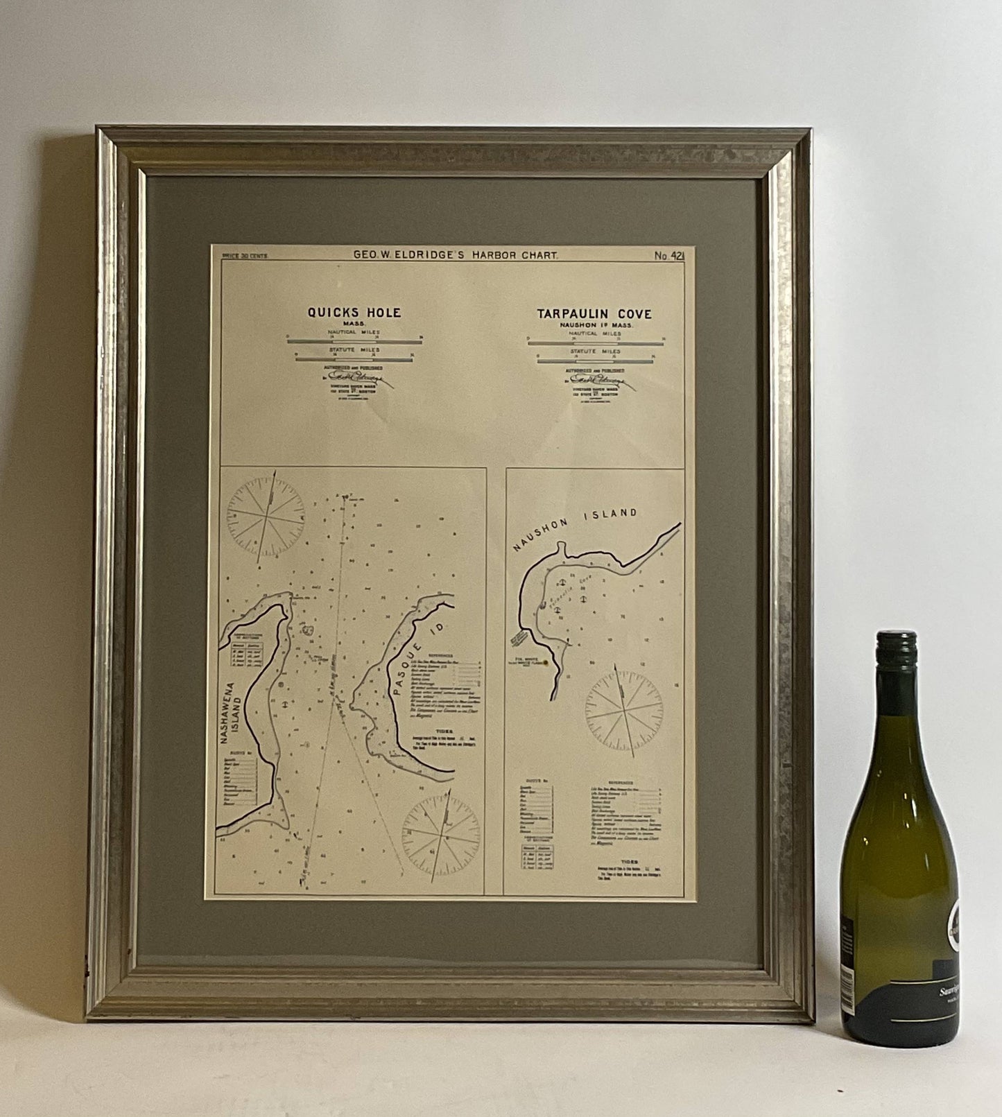 Mariners Chart of Quicks Hole and Tarpaulin Cove by George Eldridge 1901