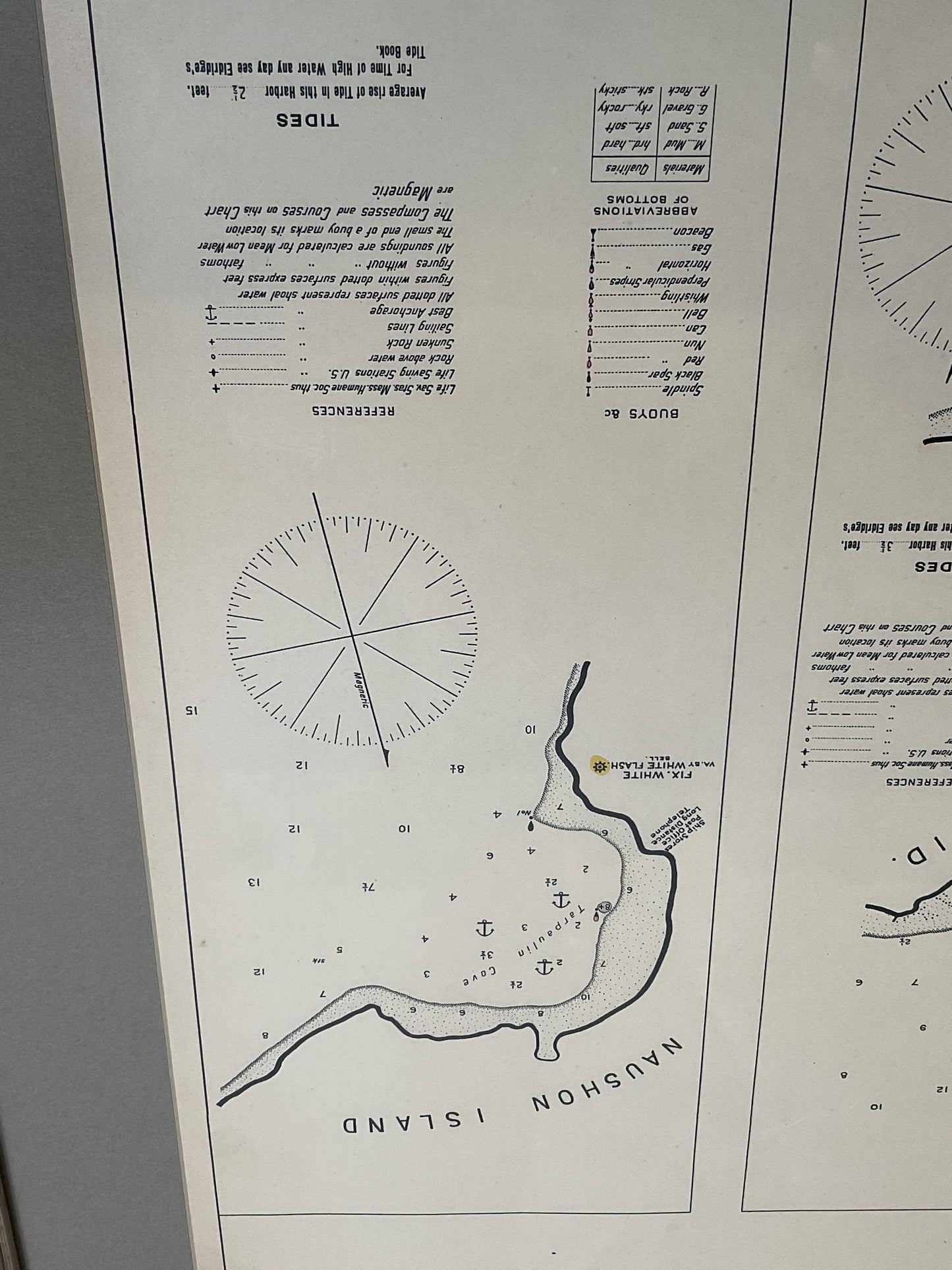 Mariners Chart of Quicks Hole and Tarpaulin Cove by George Eldridge 1901