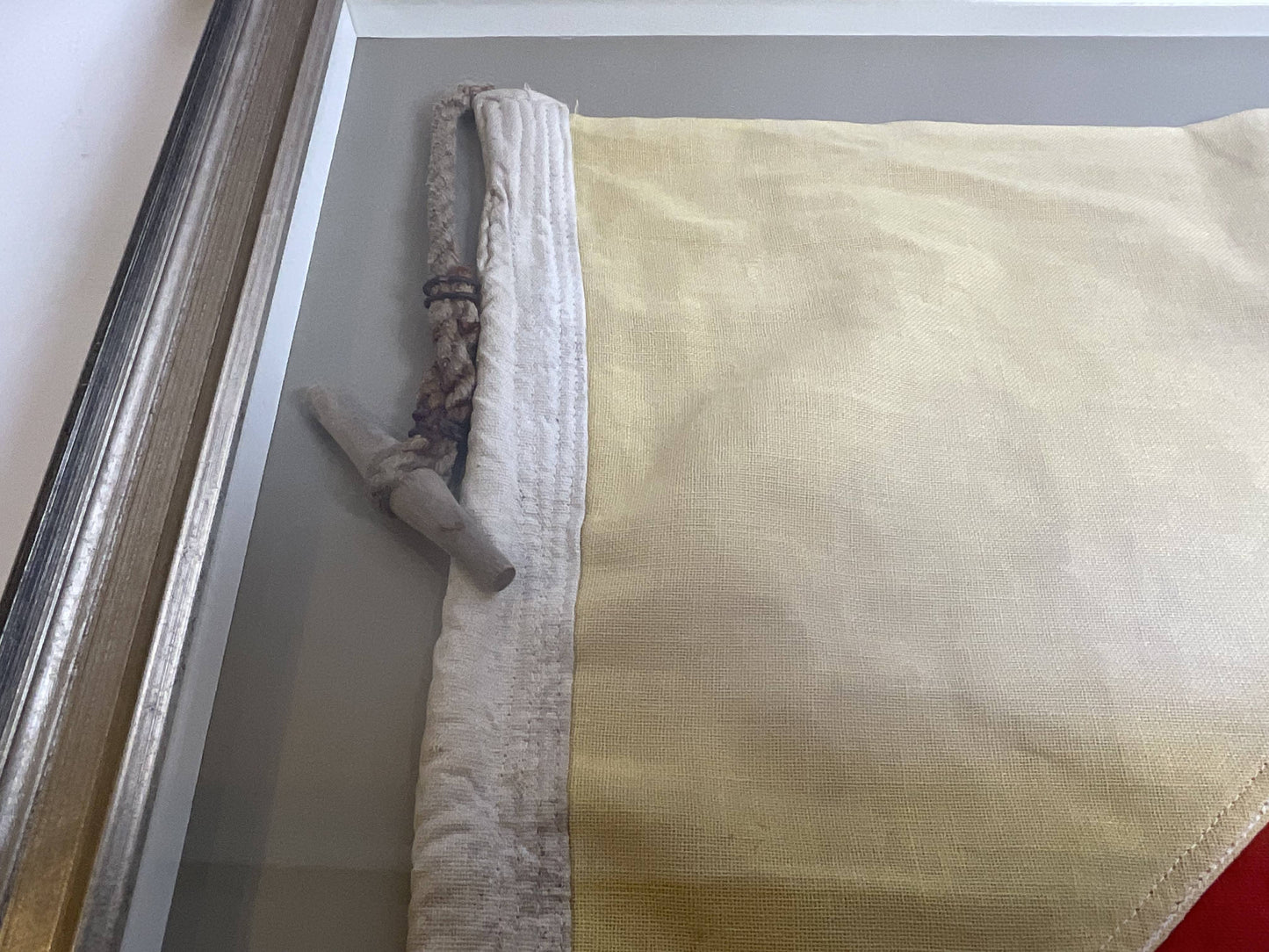 Vintage Nautical Signal Flag In Shadow Box Frame