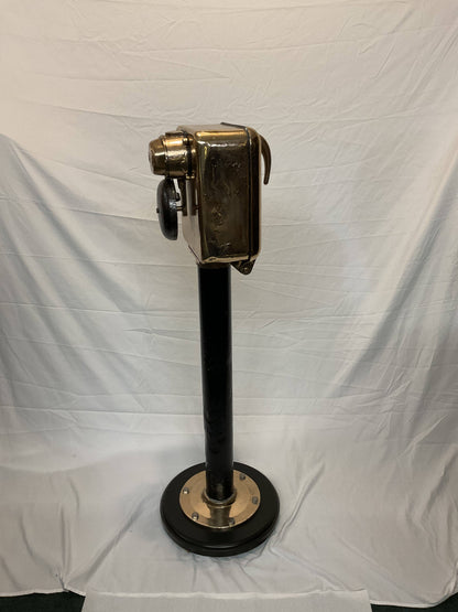 Solid Brass Ships Telephone On Pedestal