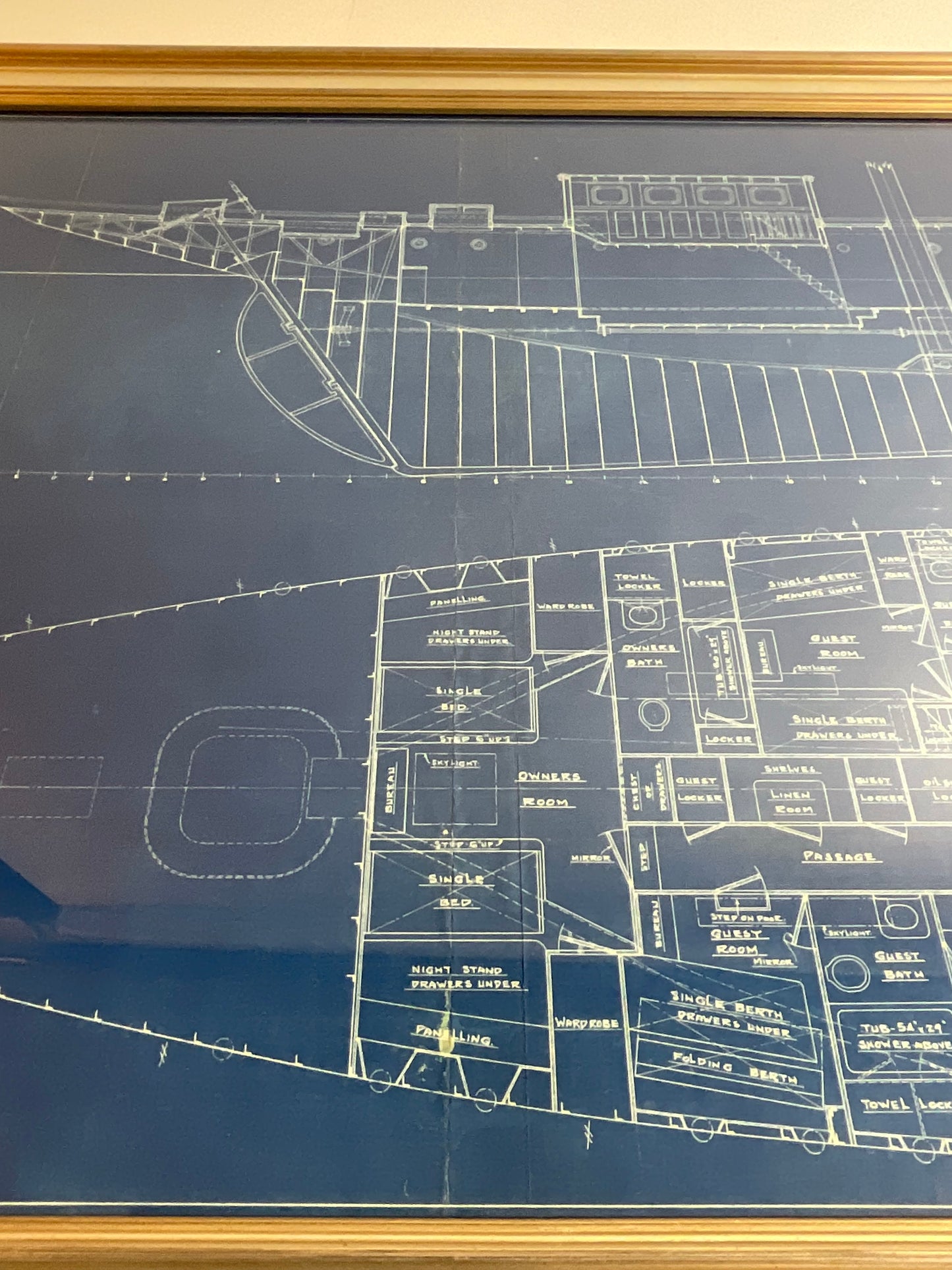 Yacht Blueprint of the Schooner Yacht Starling