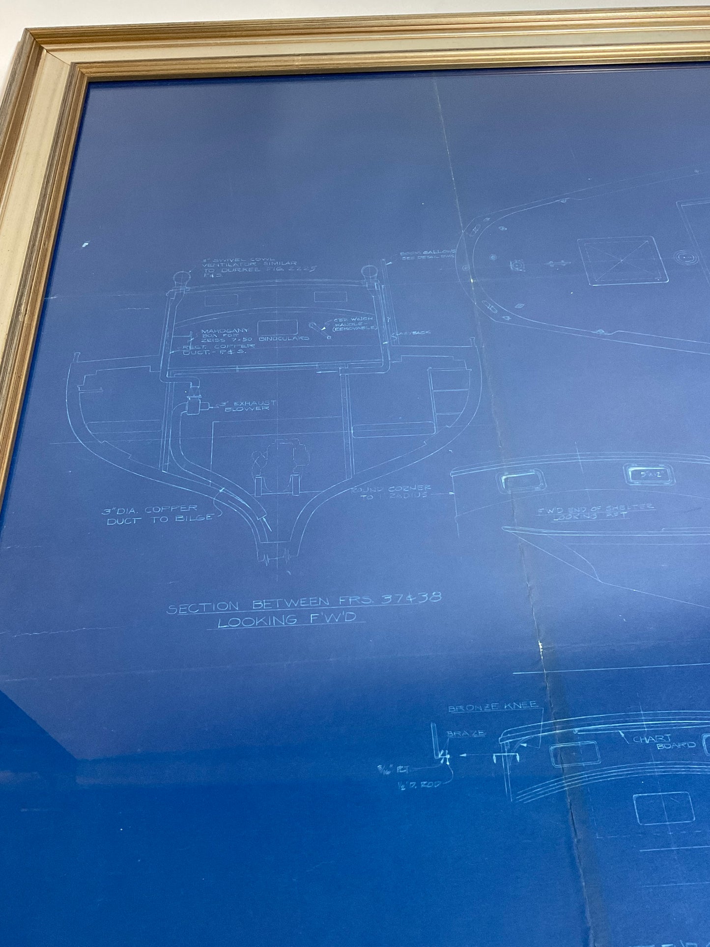 Set of Four Yacht Blueprints by Philip Rhodes