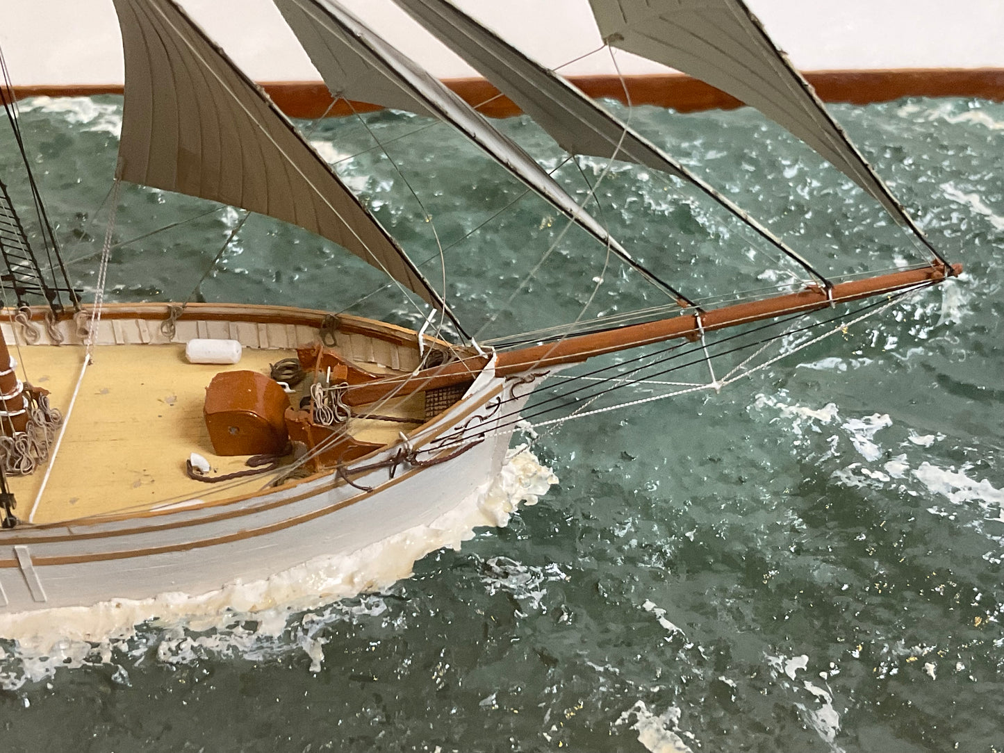Miniature Ship Model of the Sailing Ketch Irene