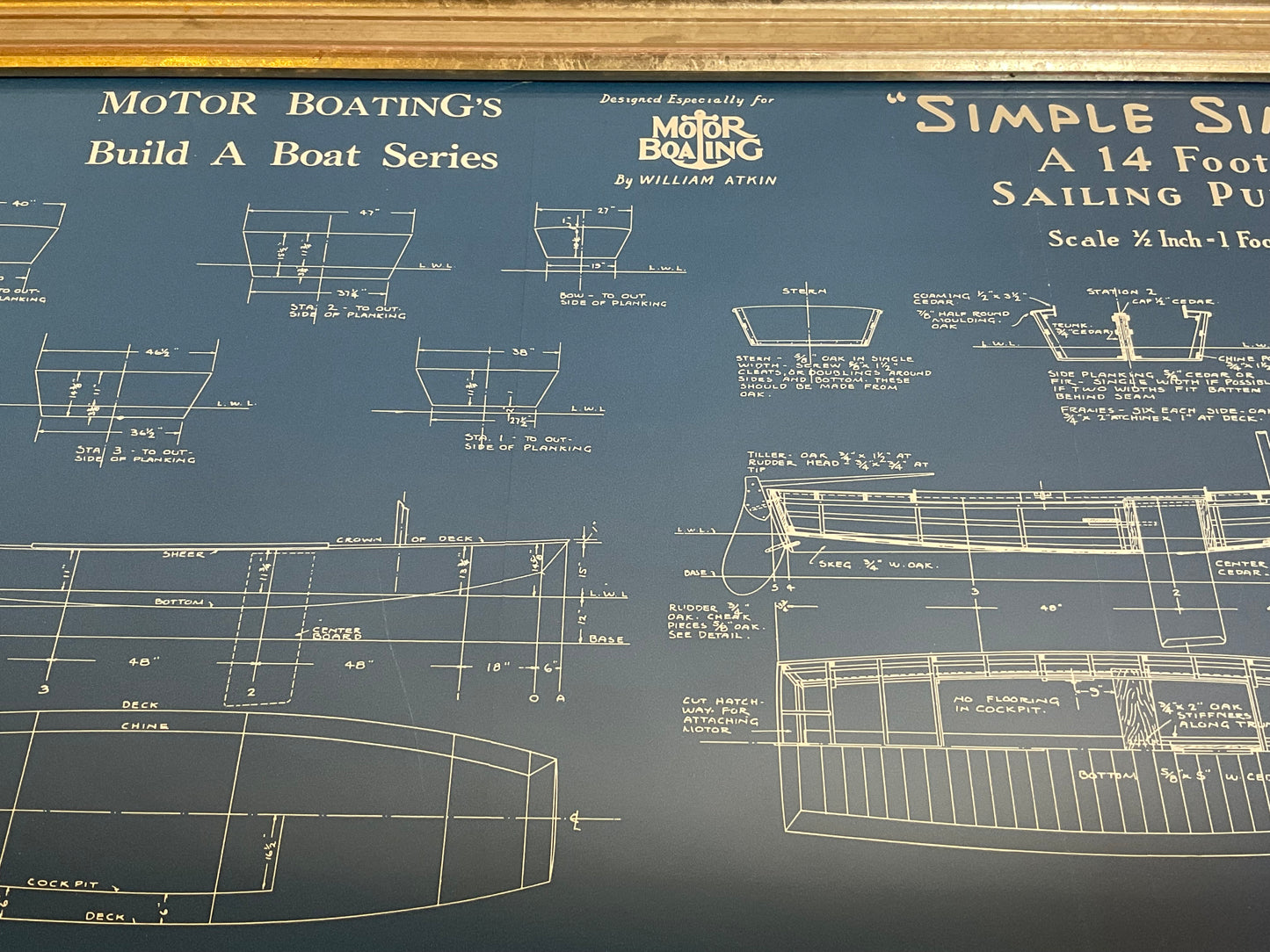 Sailboat Blueprint for Simple Simon