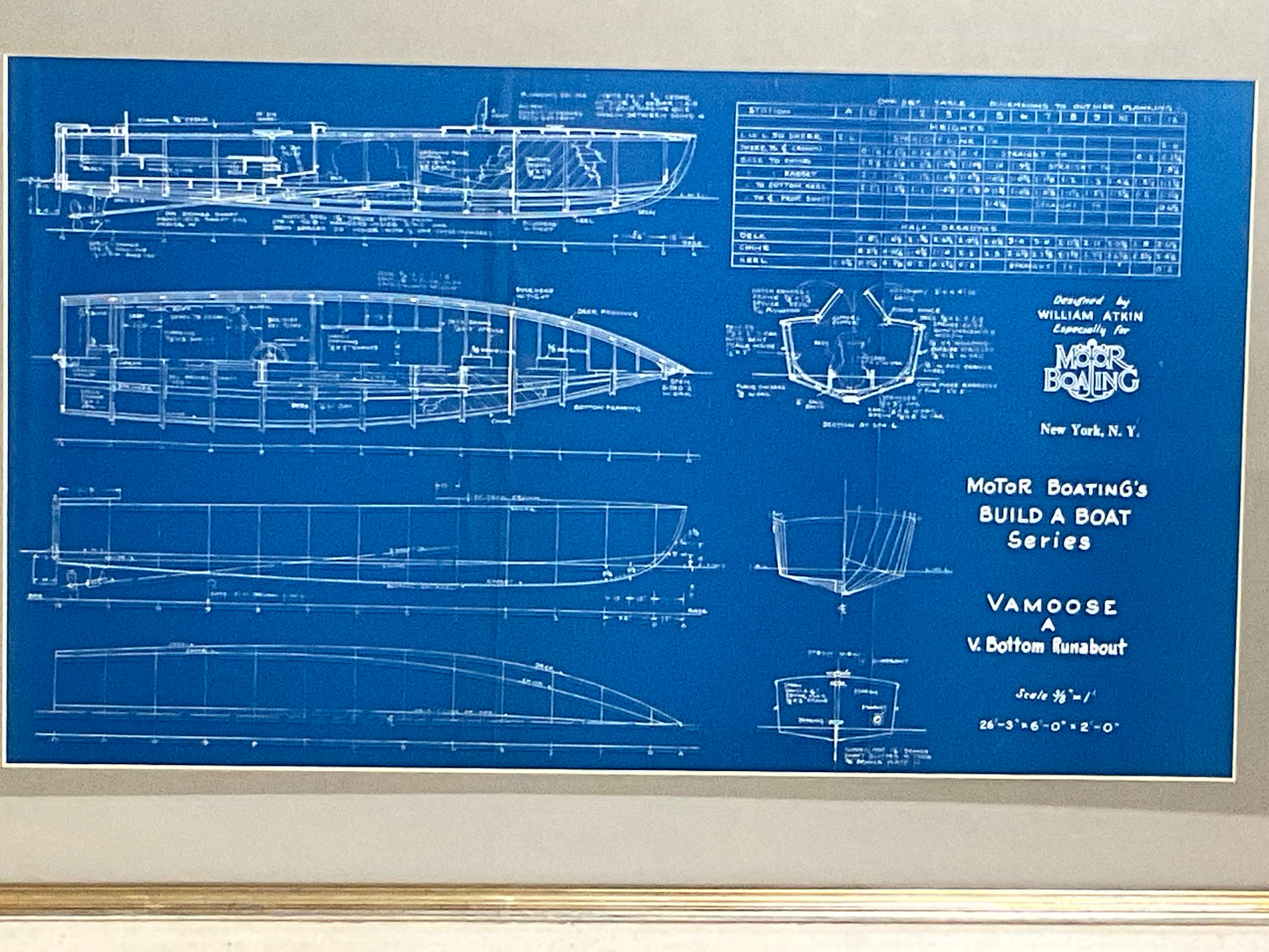 Boat Blueprint of the Runabout Vamoose