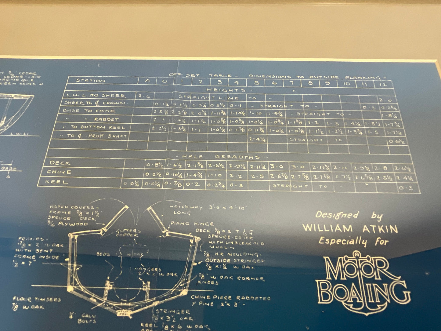 Boat Blueprint of the Runabout Vamoose