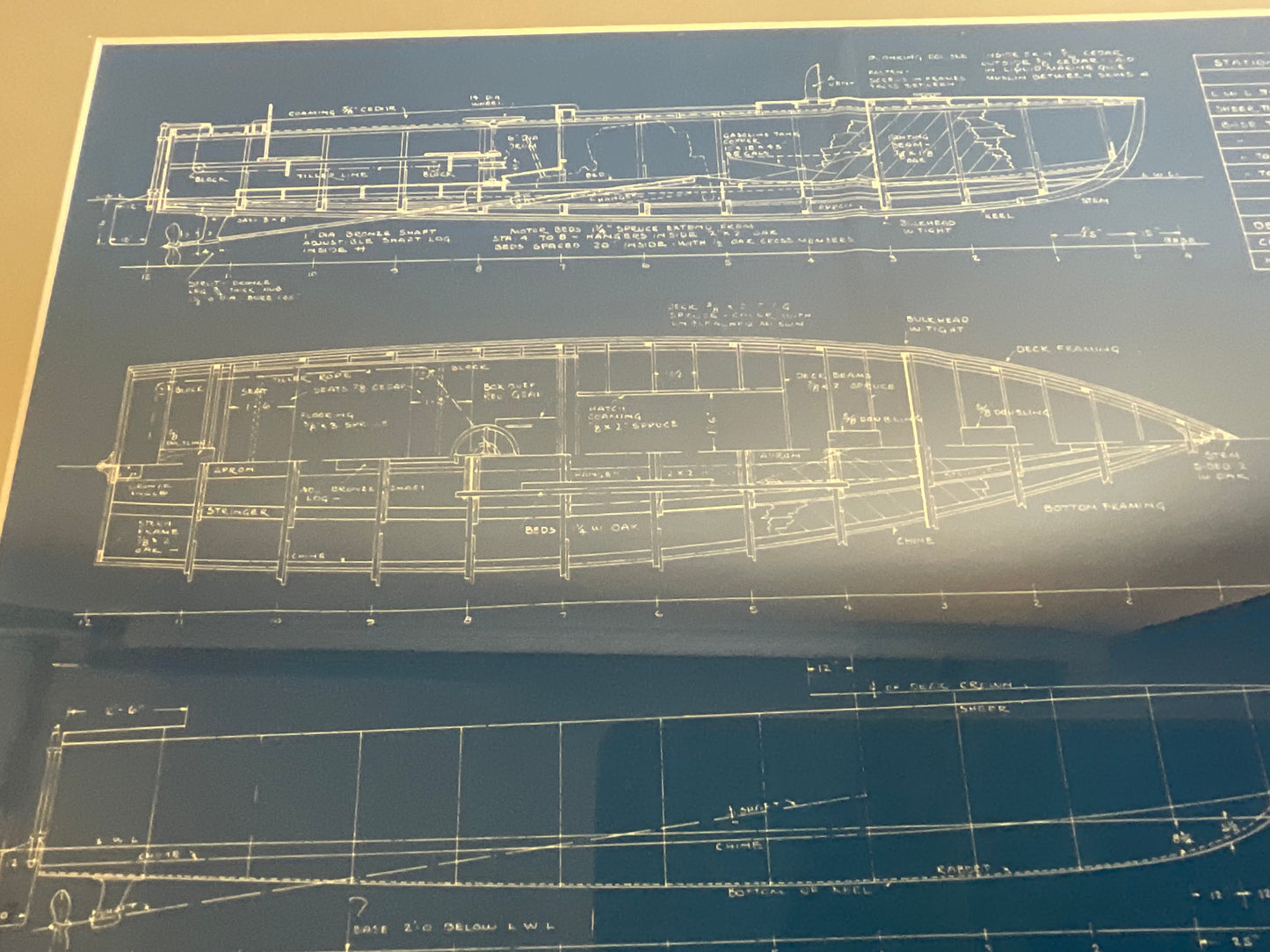 Boat Blueprint of the Runabout Vamoose