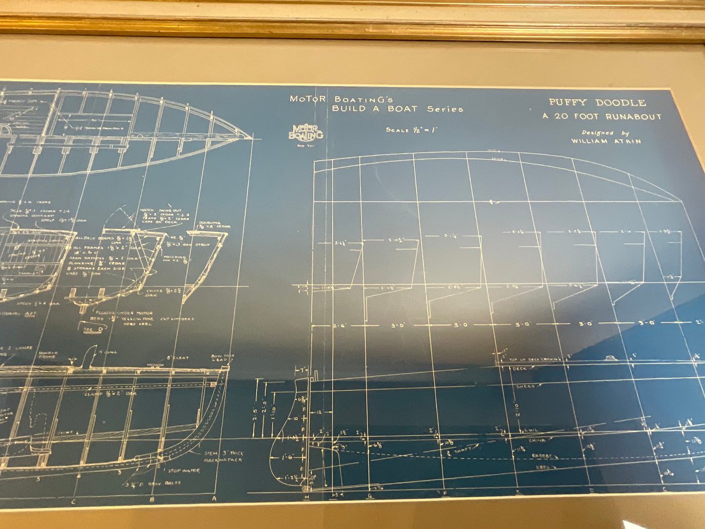 Boat Blueprint of the Runabout "Puffy Doodle"