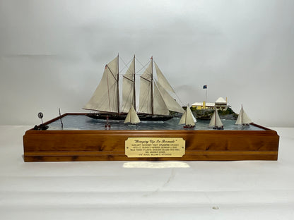 Maritime Diorama of Schooner Yacht Atlantic