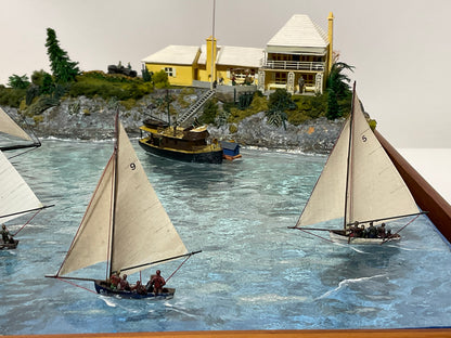 Maritime Diorama of Schooner Yacht Atlantic