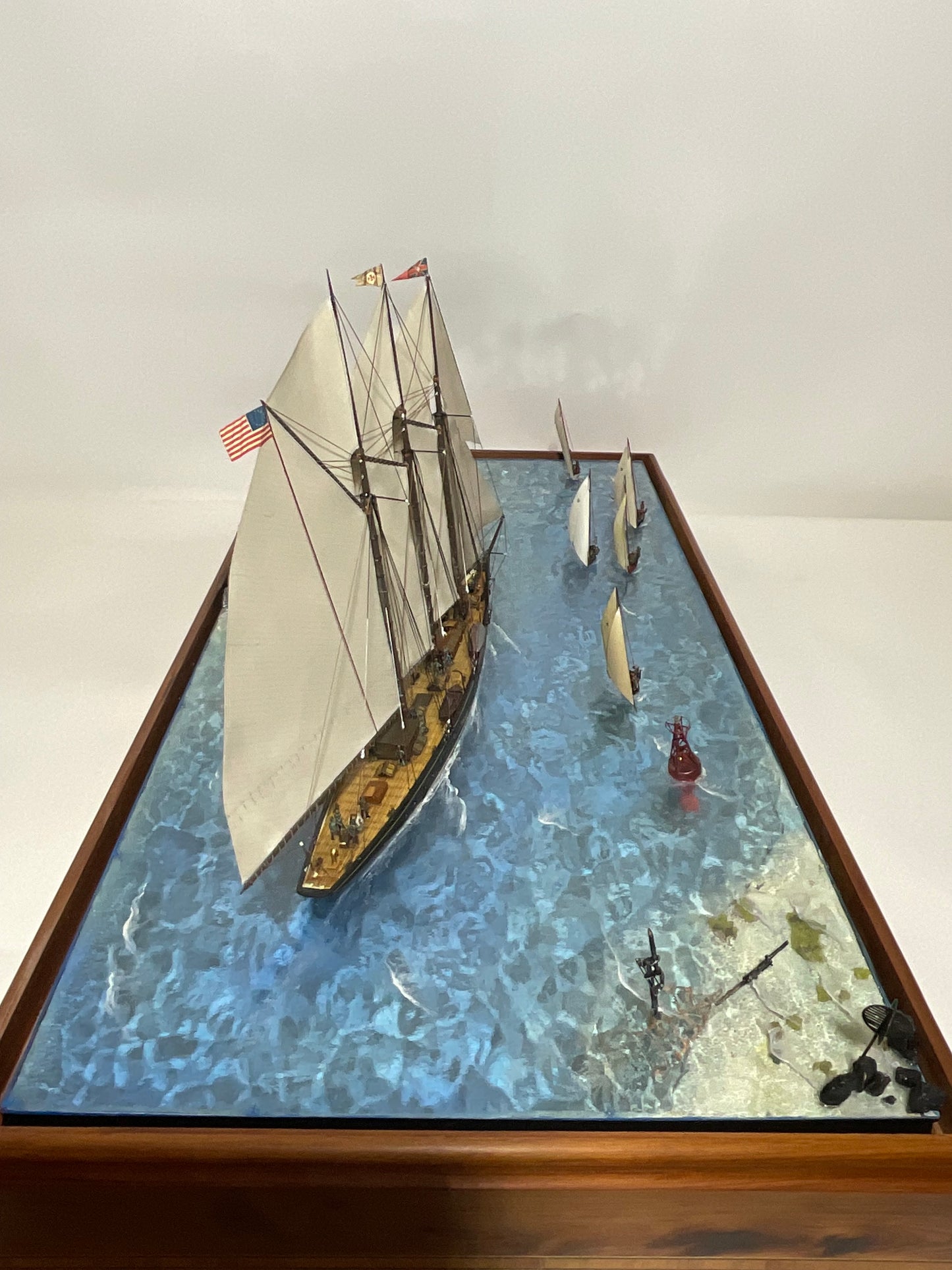 Maritime Diorama of Schooner Yacht Atlantic