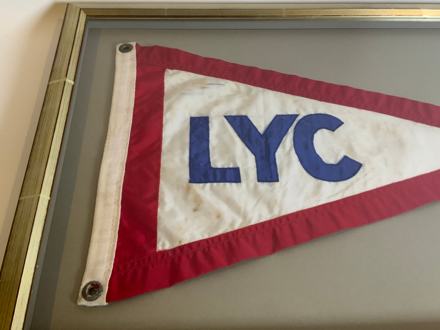 Vintage Lauderdale Yacht Club Framed Burgee
