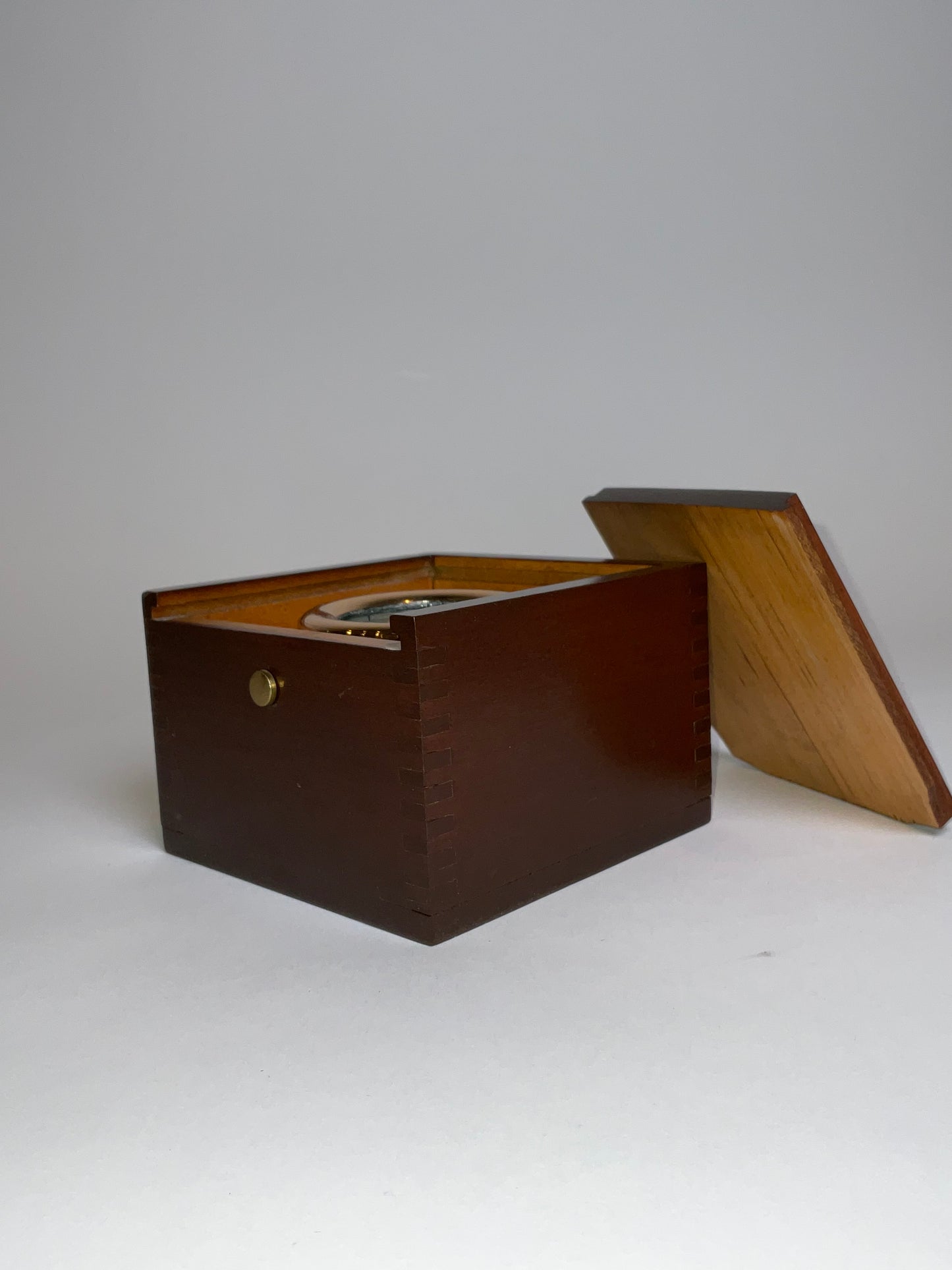 Boat Compass on Gimbal in a Mahogany Box