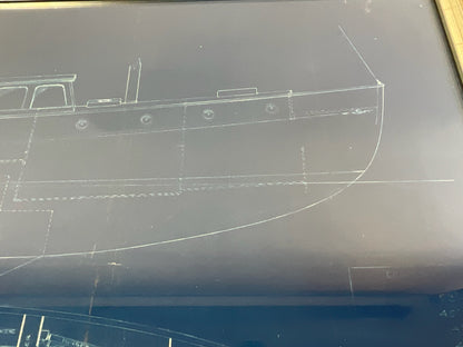 Original Blueprint of a Fifty Three Foot Yacht
