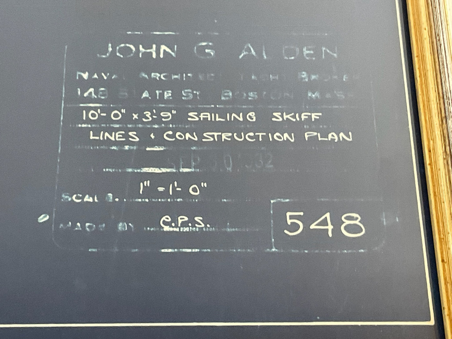 Alden Design No. 548, Sailing Skiff Blueprint