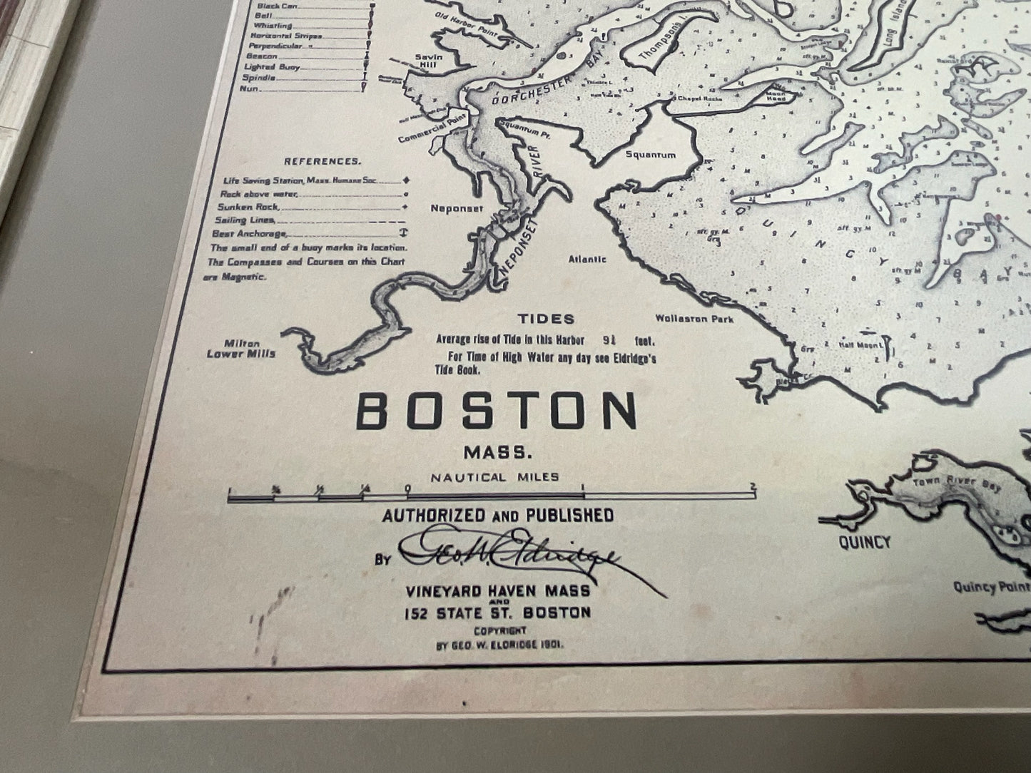 Copy of 1901 Chart of Boston Harbor