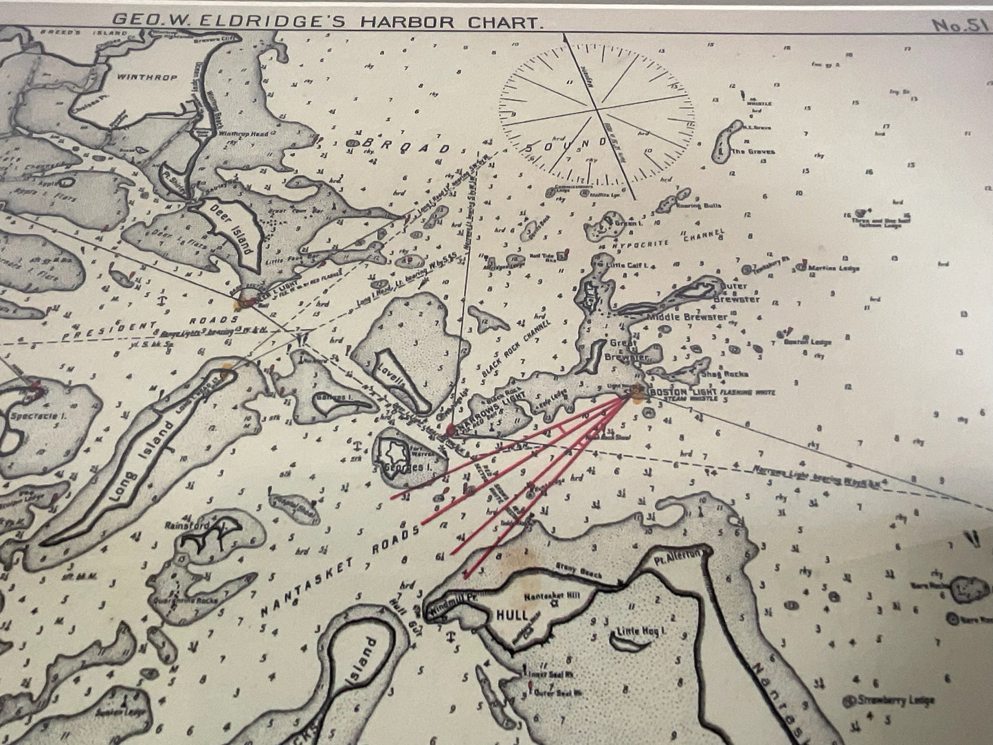 Copy of 1901 Chart of Boston Harbor