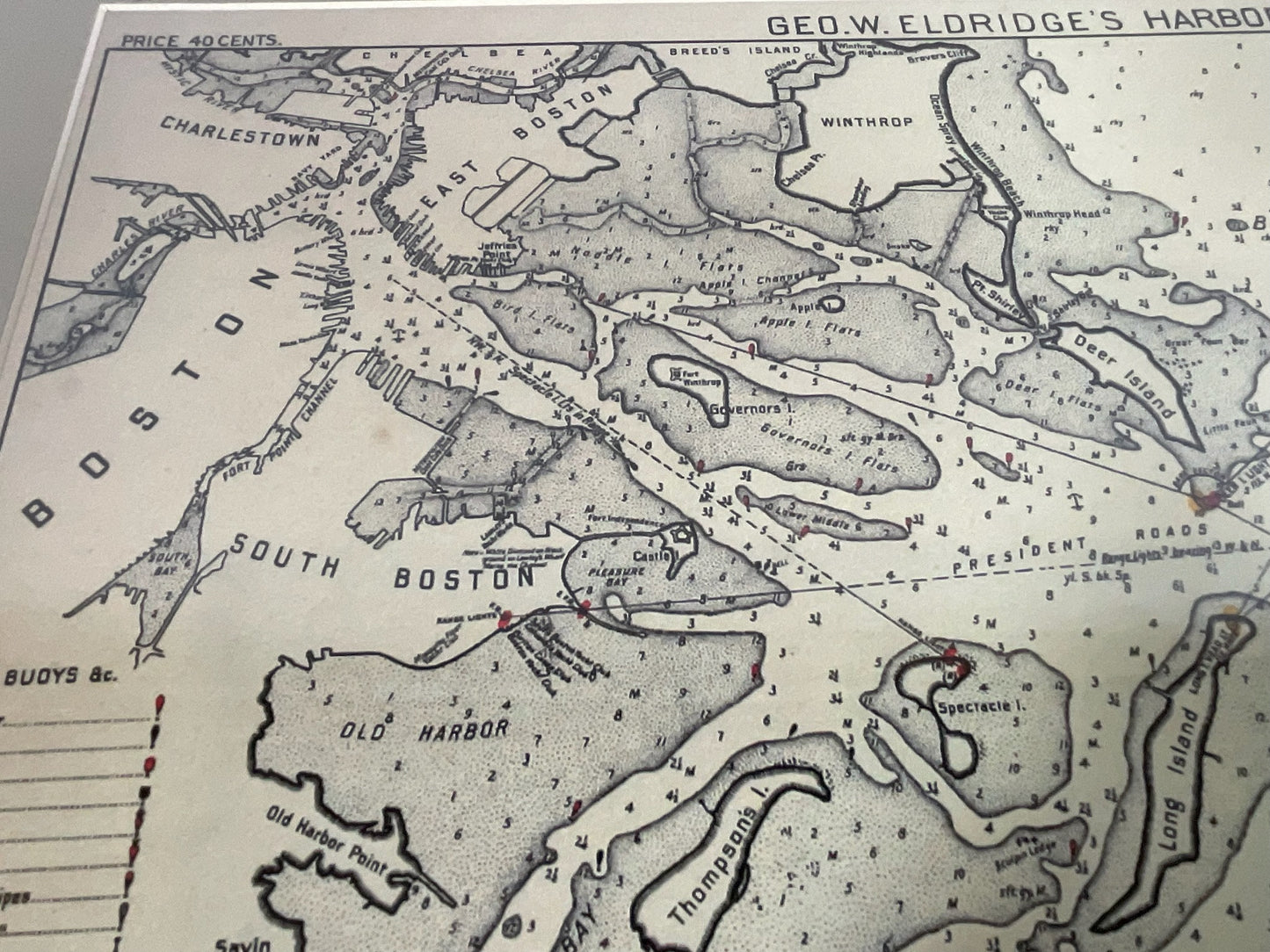 Copy of 1901 Chart of Boston Harbor