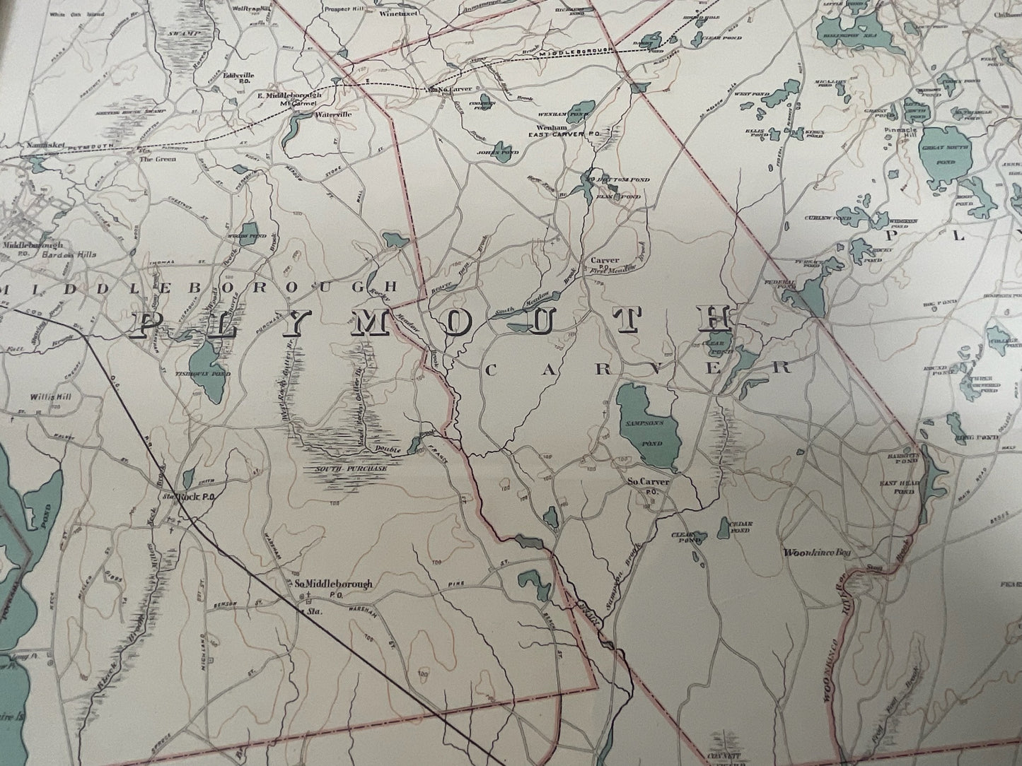 1891 Map of Plymouth County Mass